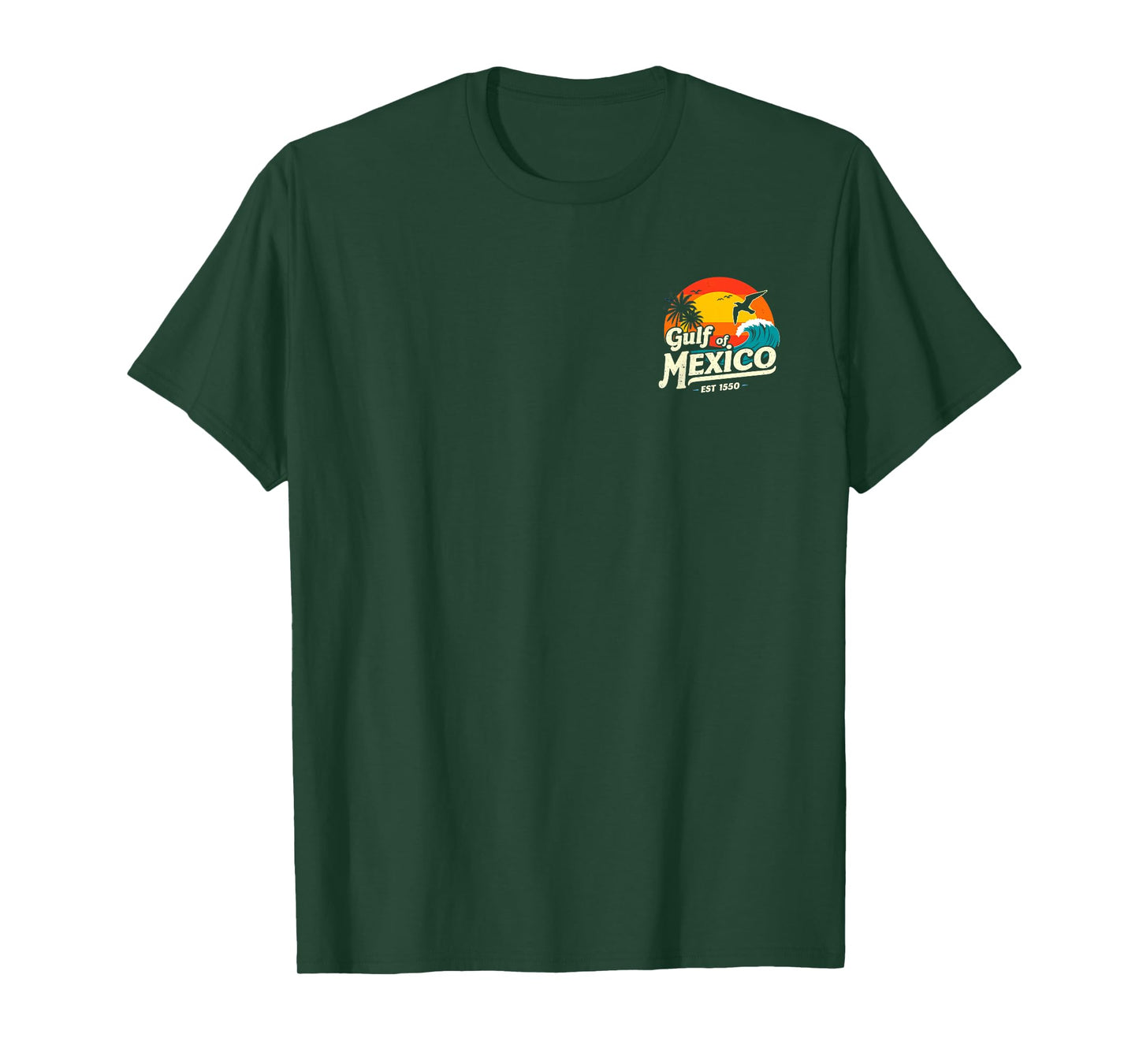 Gulf of Mexico Est 1550 Tee Shirt On (Front) On (Back) T-Shirt