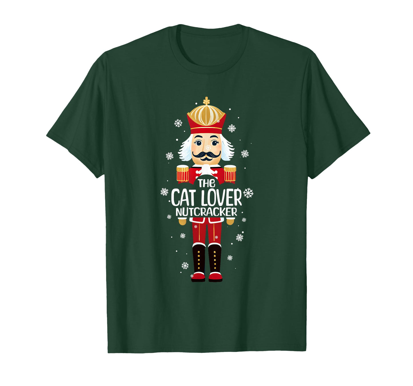 Cat Lover Nutcracker Funny Christmas Family Matching Pajama T-Shirt for Men Women Kids
