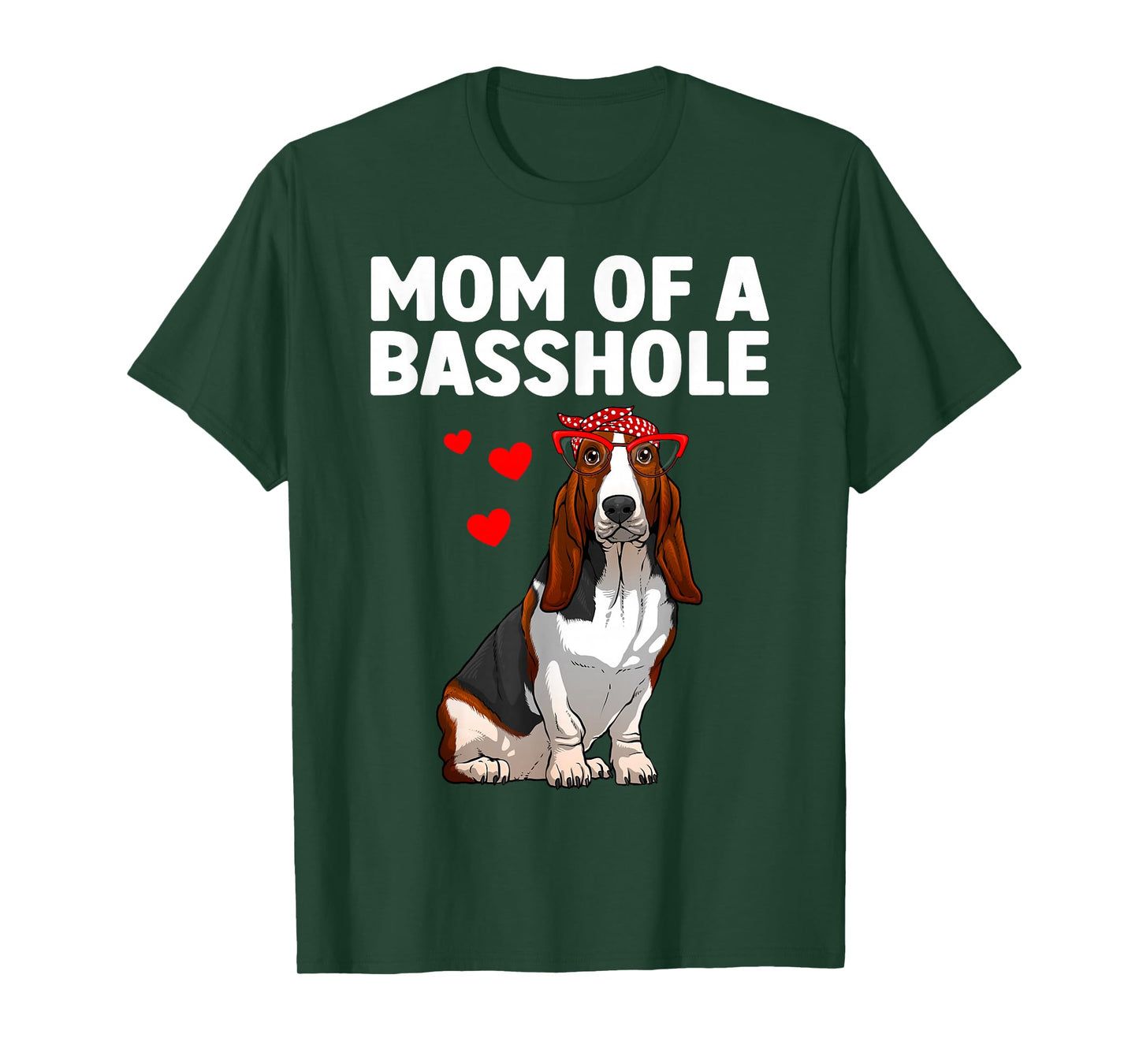 Cute Basset Hound Art For Mom Women Girls Basset Hound Lover T-Shirt