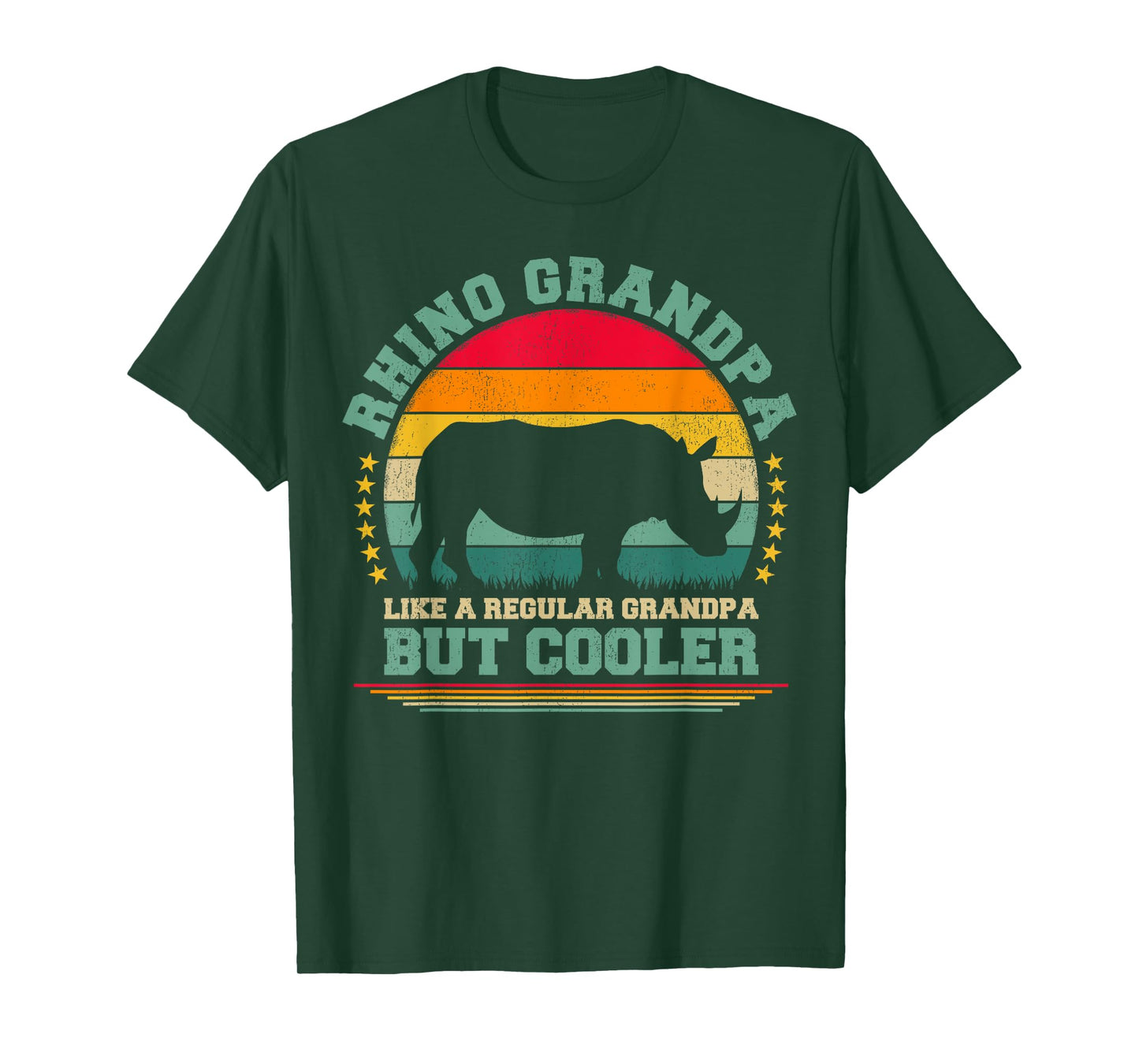 Rhino Lover Funny Vintage Rhino Grandpa Father's Day T-Shirt