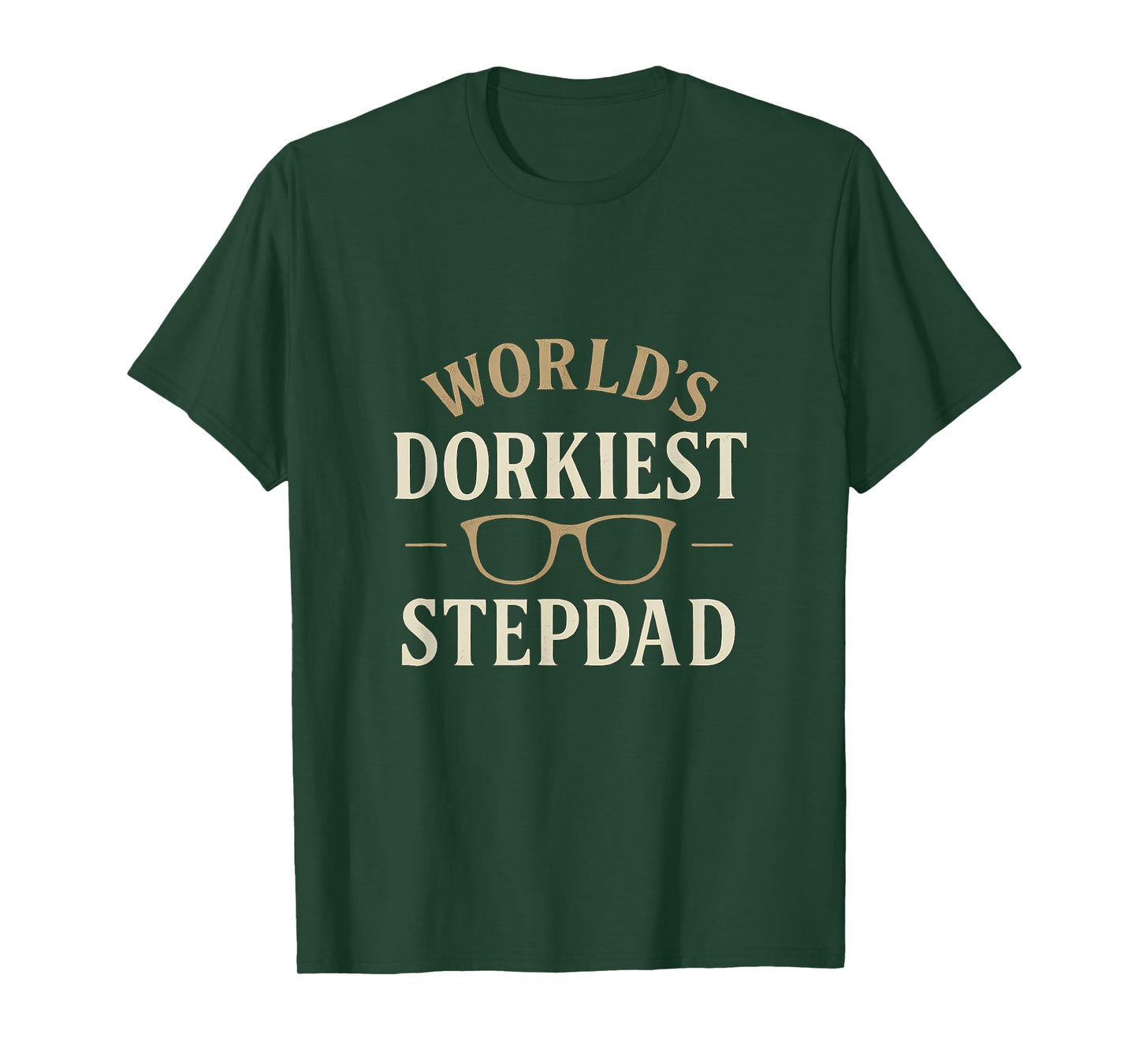 World's Dorkiest Stepdad Gold Vintage Serif T-Shirt