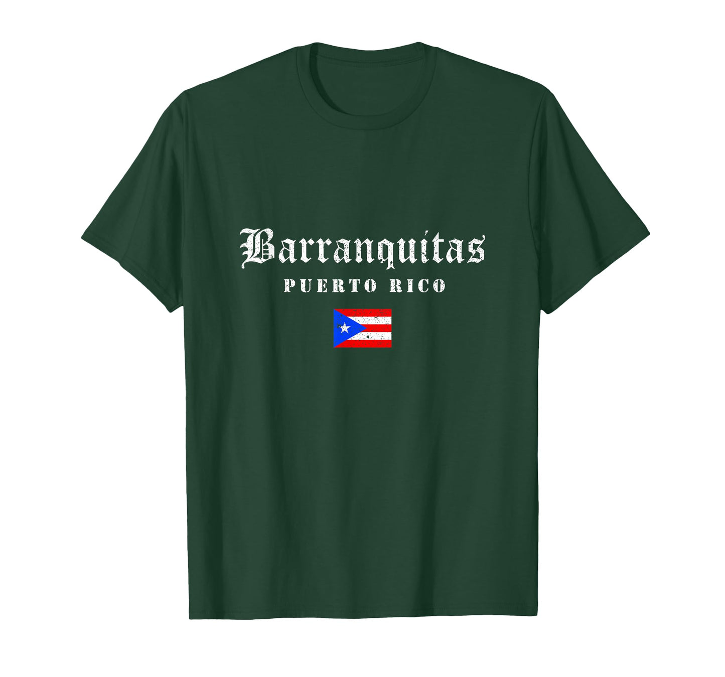 Vintage Barranquitas Puerto Rico Flag Pride Home Root Travel T-Shirt