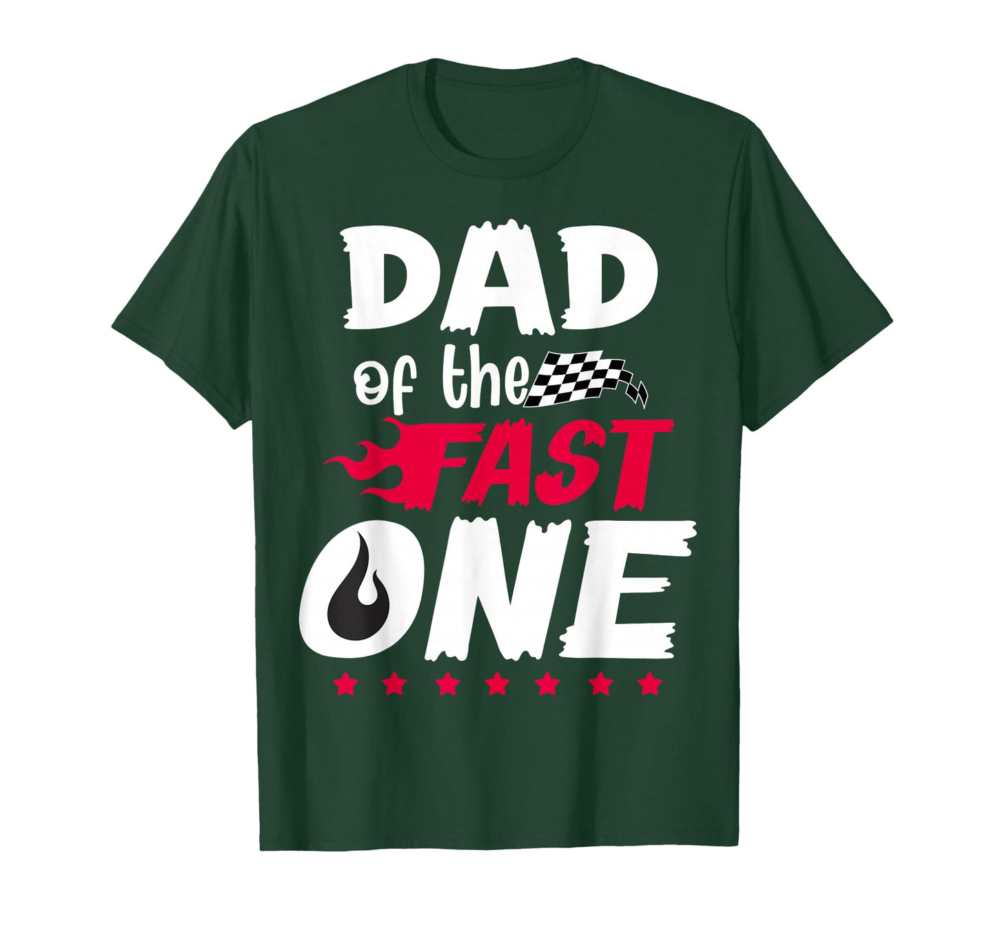Dad of Birthday Boy Racing Fast One Family Celebration T-Shirt