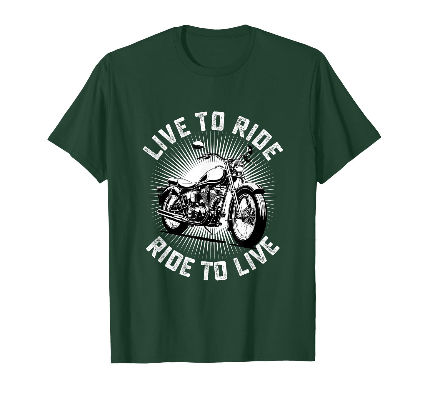 Live To Ride Vintage Motorcycle Biker Motorbike Guys Men T-Shirt