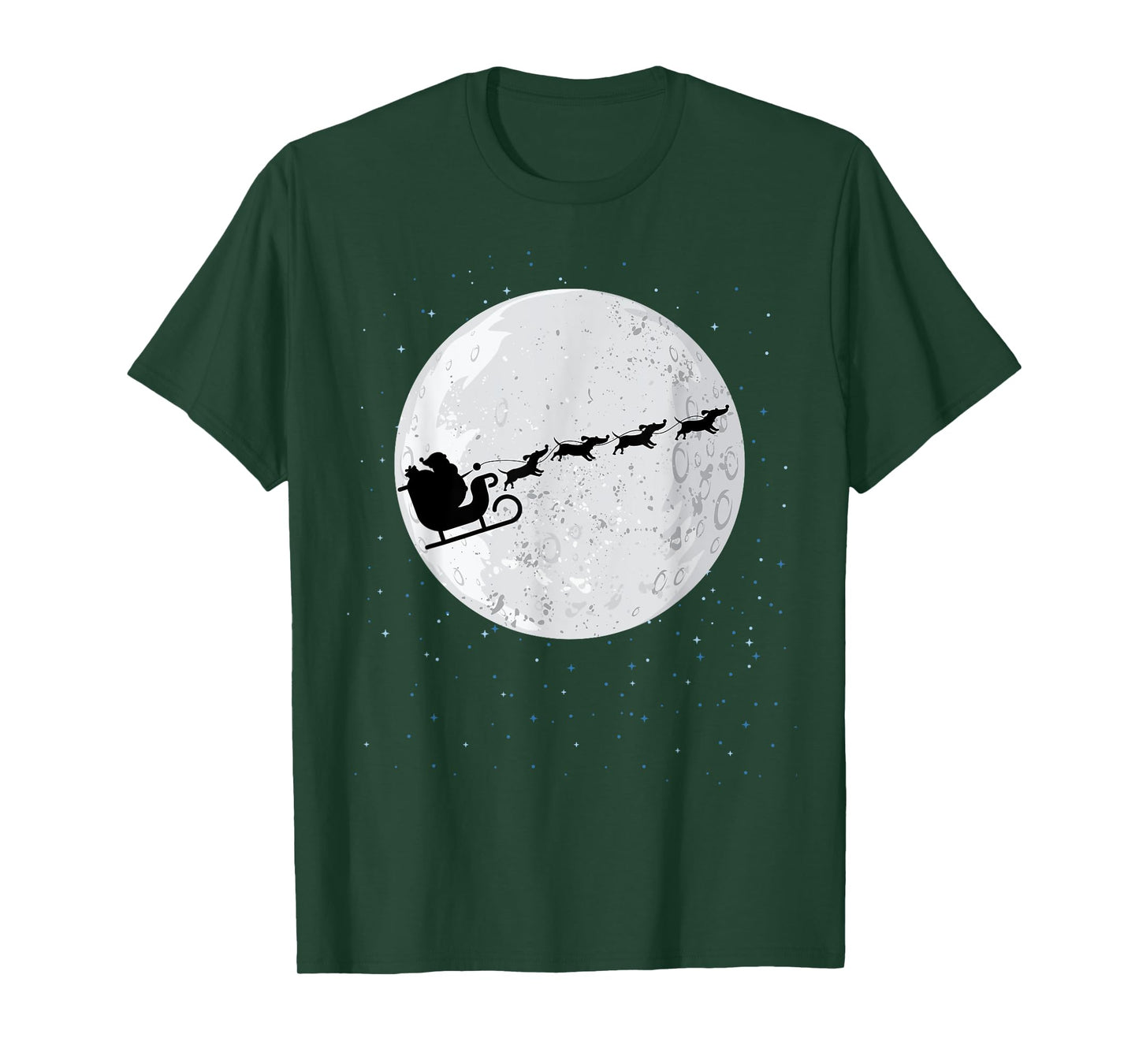 Dachshund Santa Sleigh Wiener Dog Christmas Gift T-Shirt for Men Women Kids