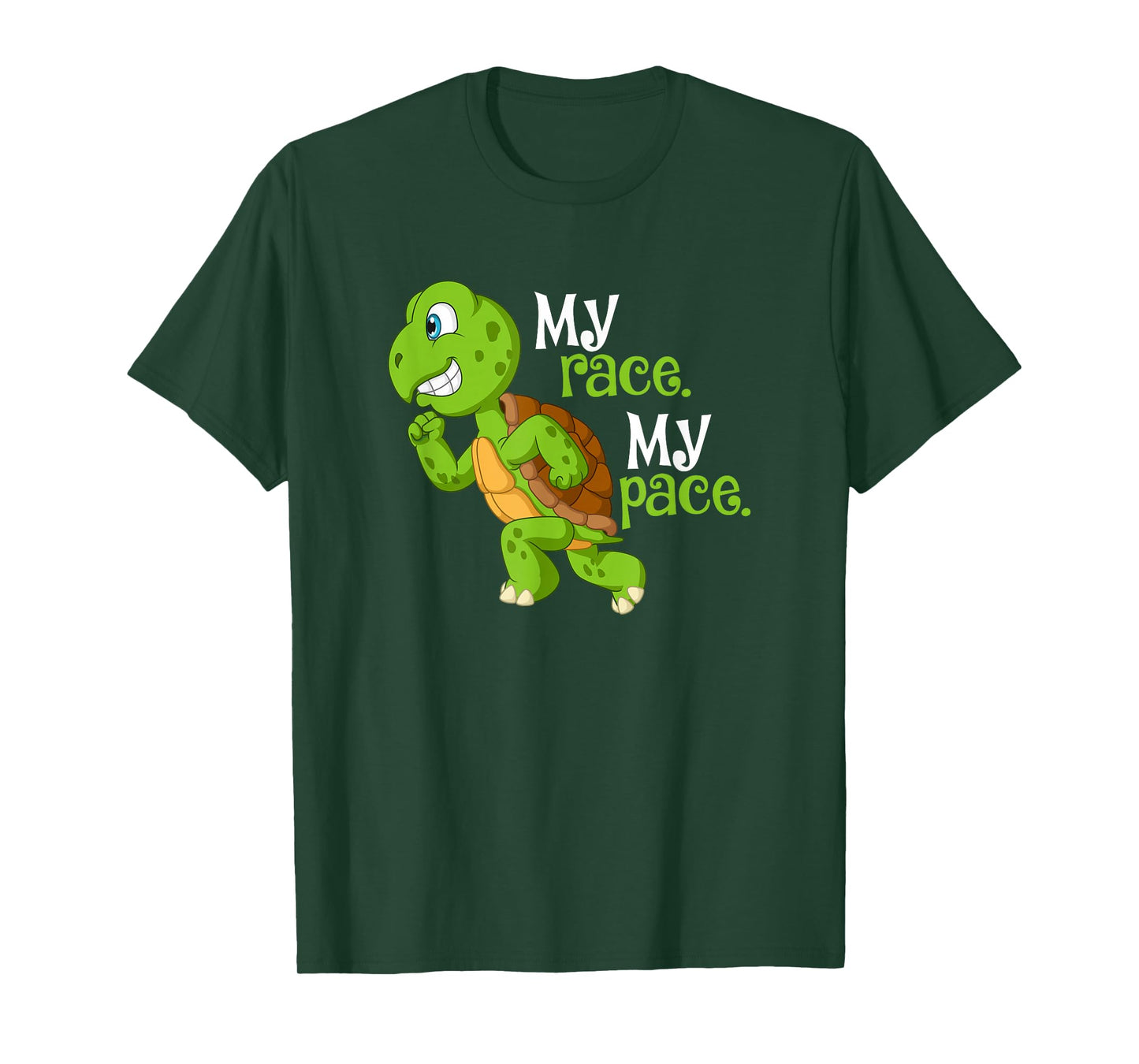 My Race My Pace Turtle Running For Health And Happiness Fun T-Shirt