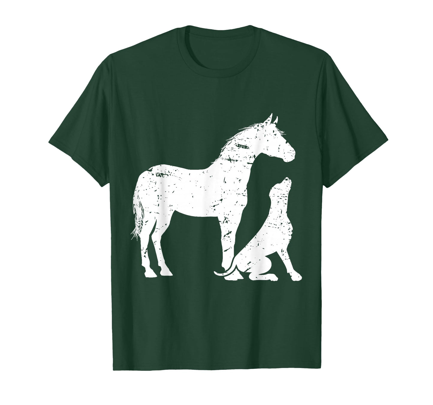 Horse and Dog Motif for Women and Men. Horse Dog Lover T-Shirt Small