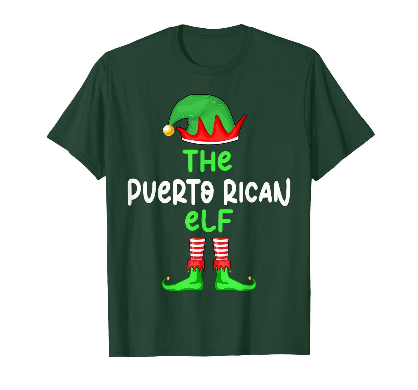 I'm The Puerto Rican Elf Puerto Rico Christmas Funny Pajama T-Shirt