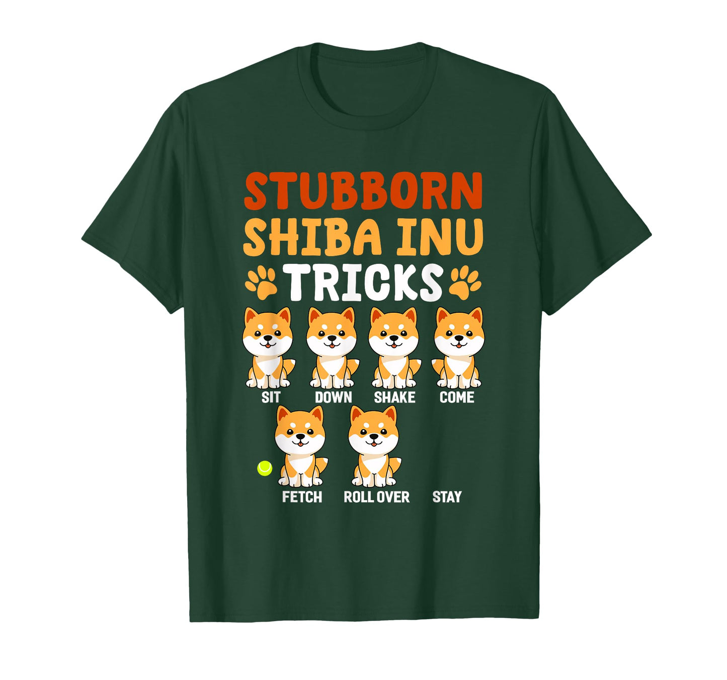 Stubborn Shiba Inu Tricks Shirt Funny Japanese Dog Lover T-Shirt