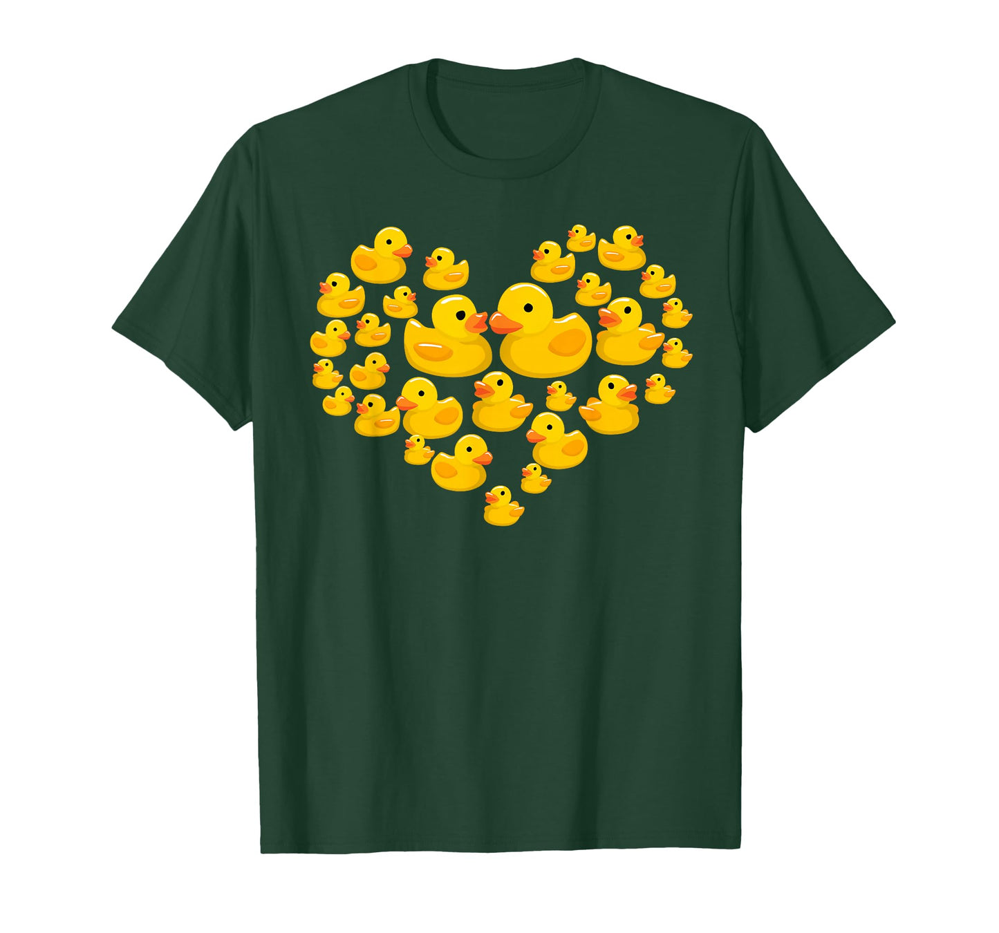 Funny Rubber Duck Gift For Men Women Cool Rubber Ducks Heart T-Shirt