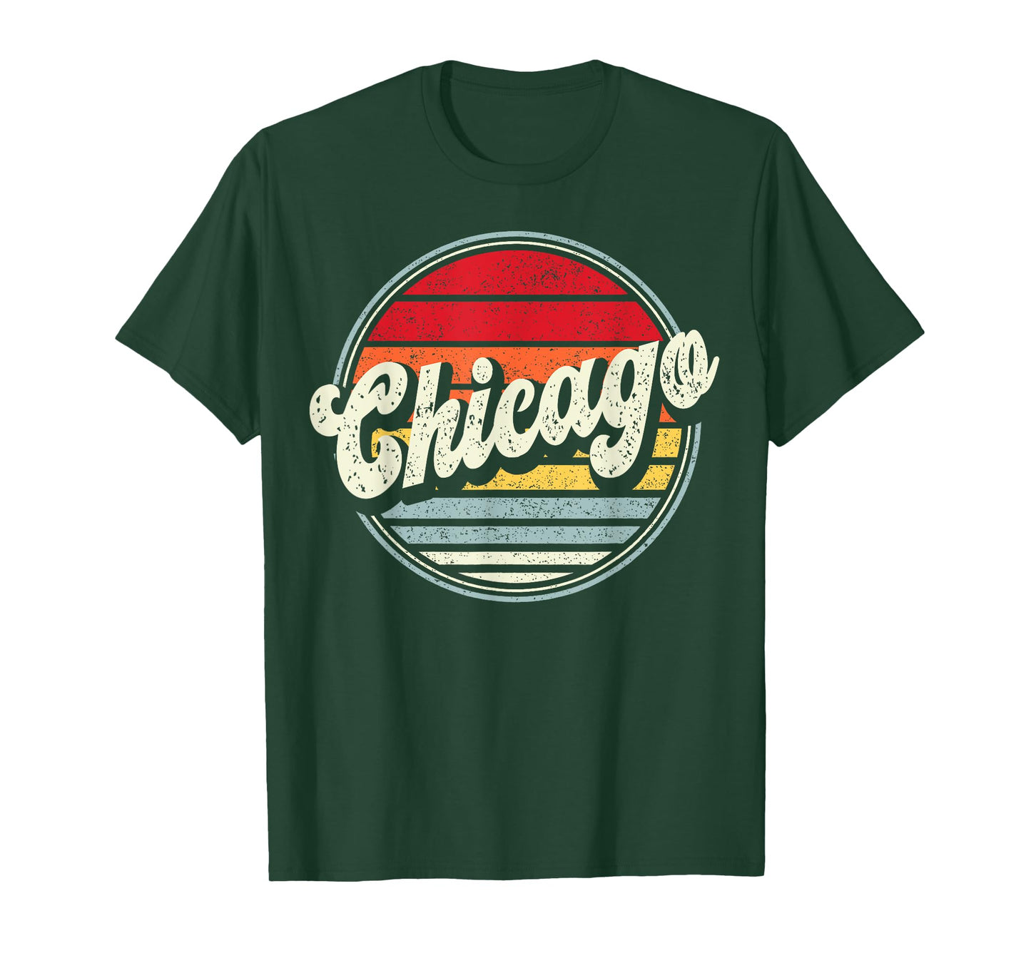 Retro Chicago Home State Cool 70s Style Sunset Men Women Kid T-Shirt