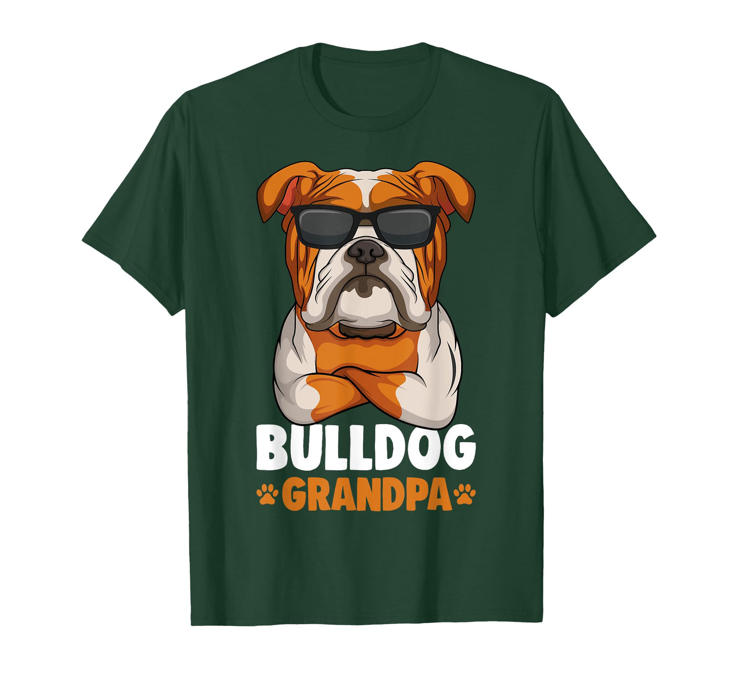 English Bulldog Grandpa Dog T-Shirt