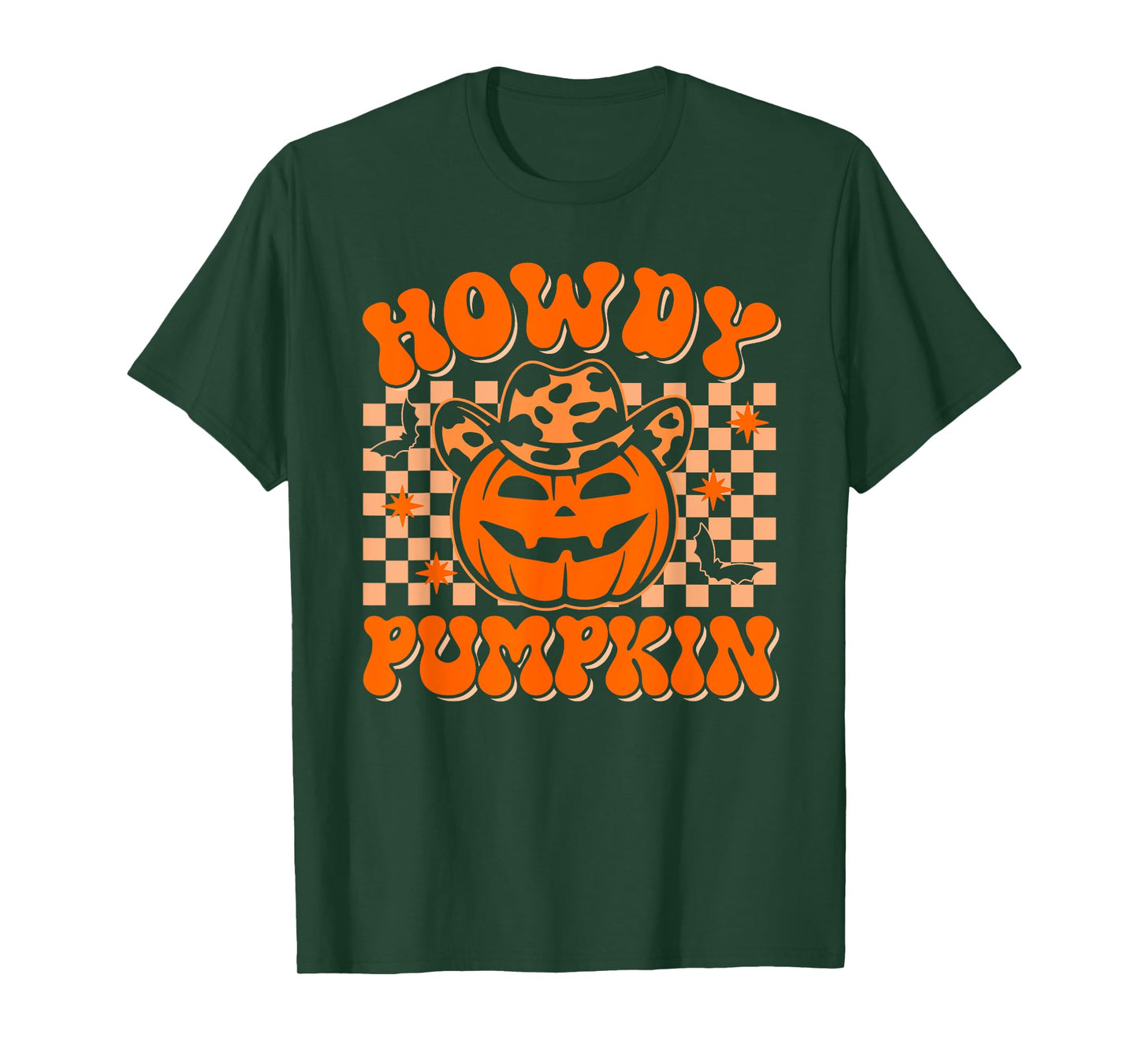Howdy Pumpkin Groovy Western Halloween Vintage Rodeo Cowgirl T-Shirt