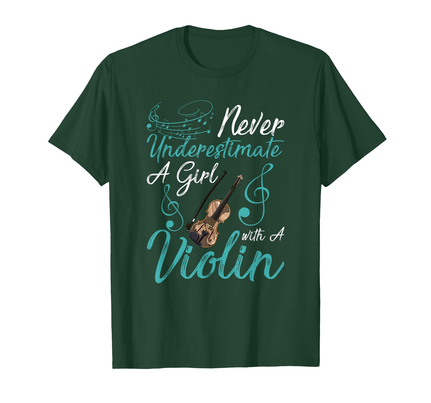 Funny Never Underestimate A Girl With A Violin T-Shirt