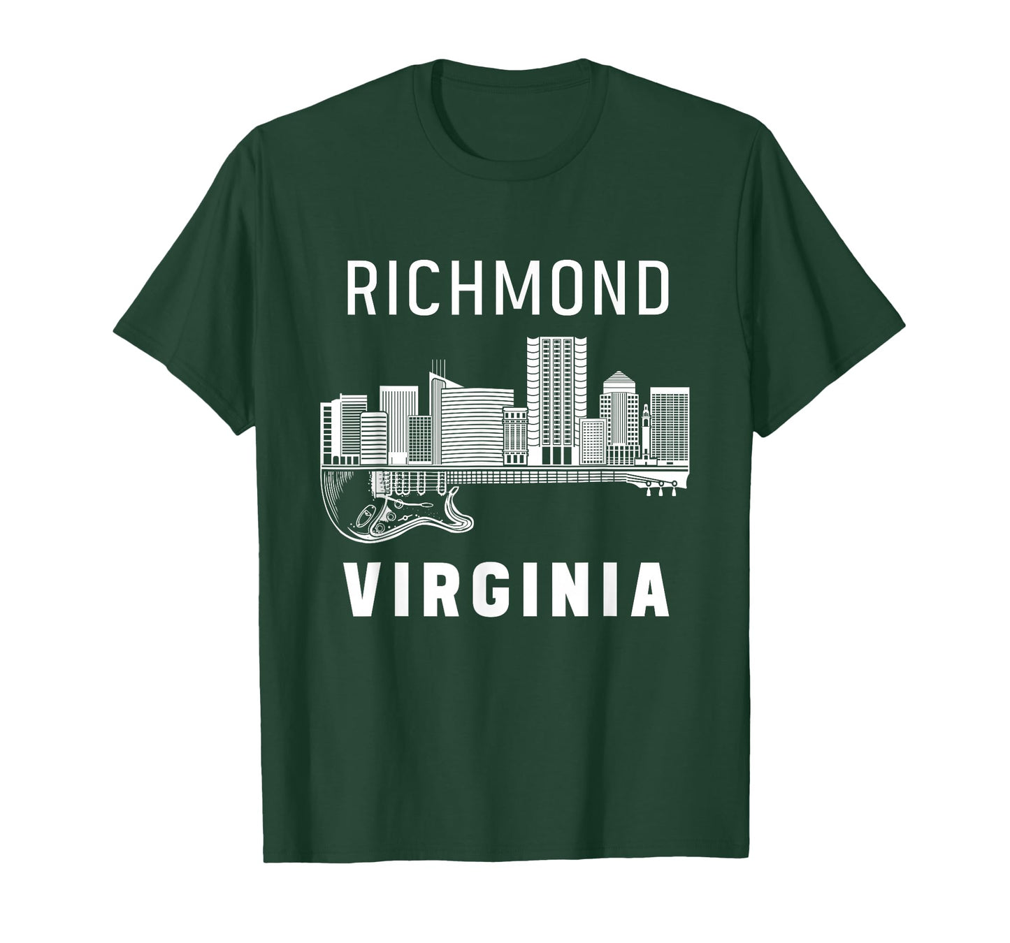 Richmond Virginia Skyline Music Souvenir from Richmond T-Shirt
