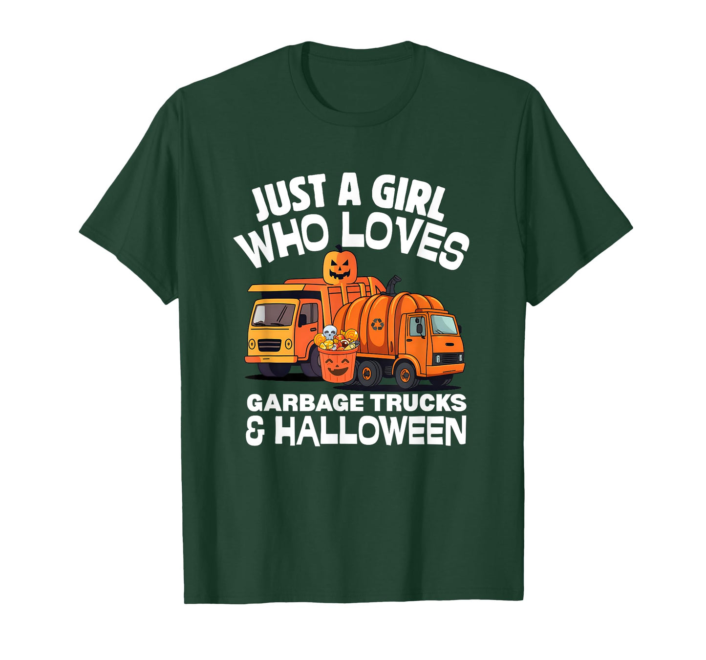 Just A Girl Who Loves Garbage Trucks and Halloween Costume T-Shirt