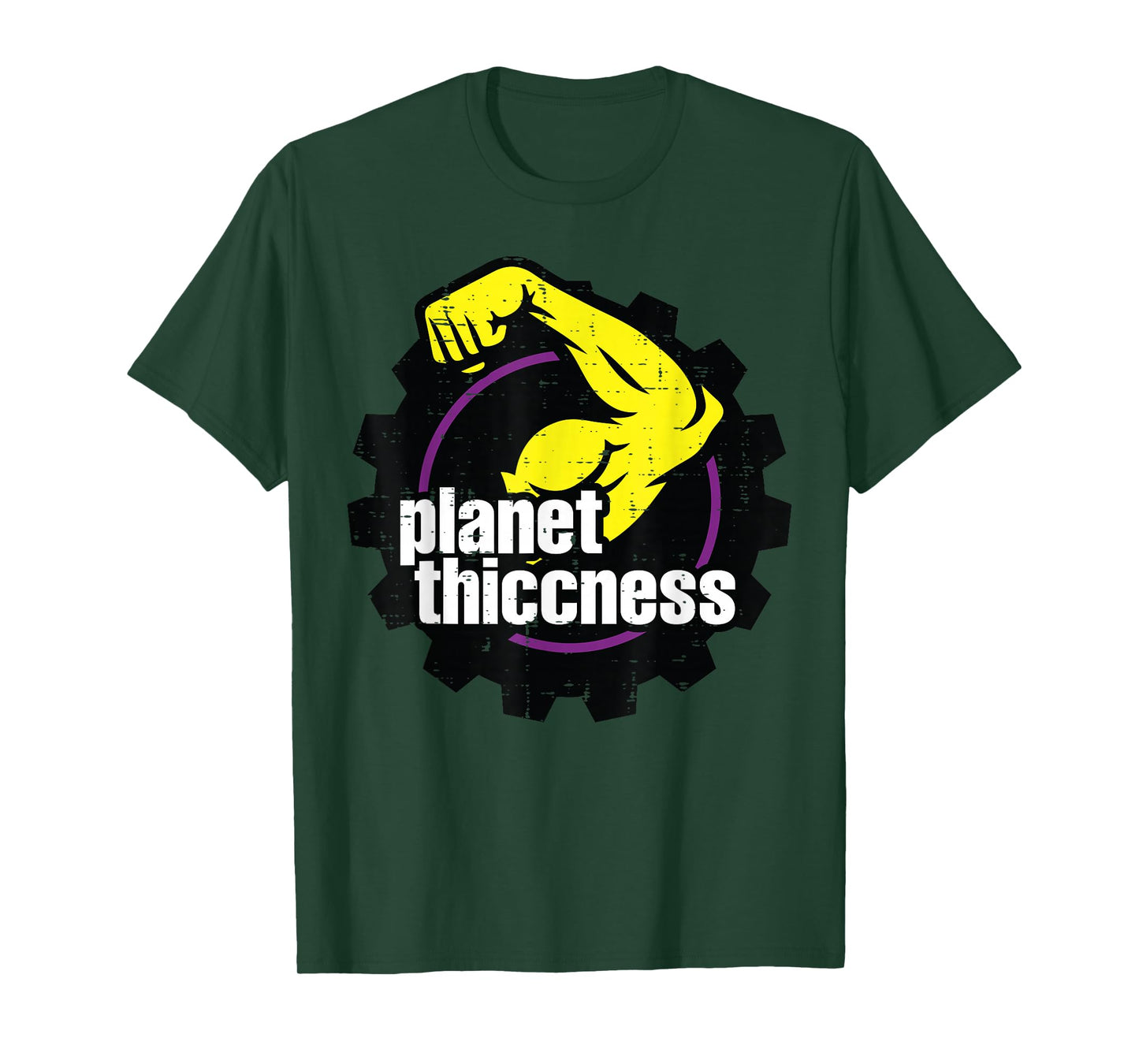 Gym Biceps Planet Thiccness Funny Workout Humor Men Women T-Shirt