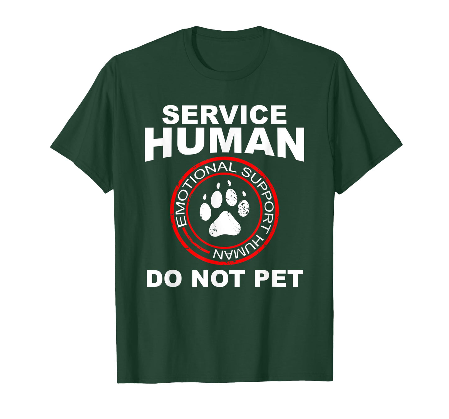 Service Human Tshirt Funny Dog Owner Emotional Support Human Small