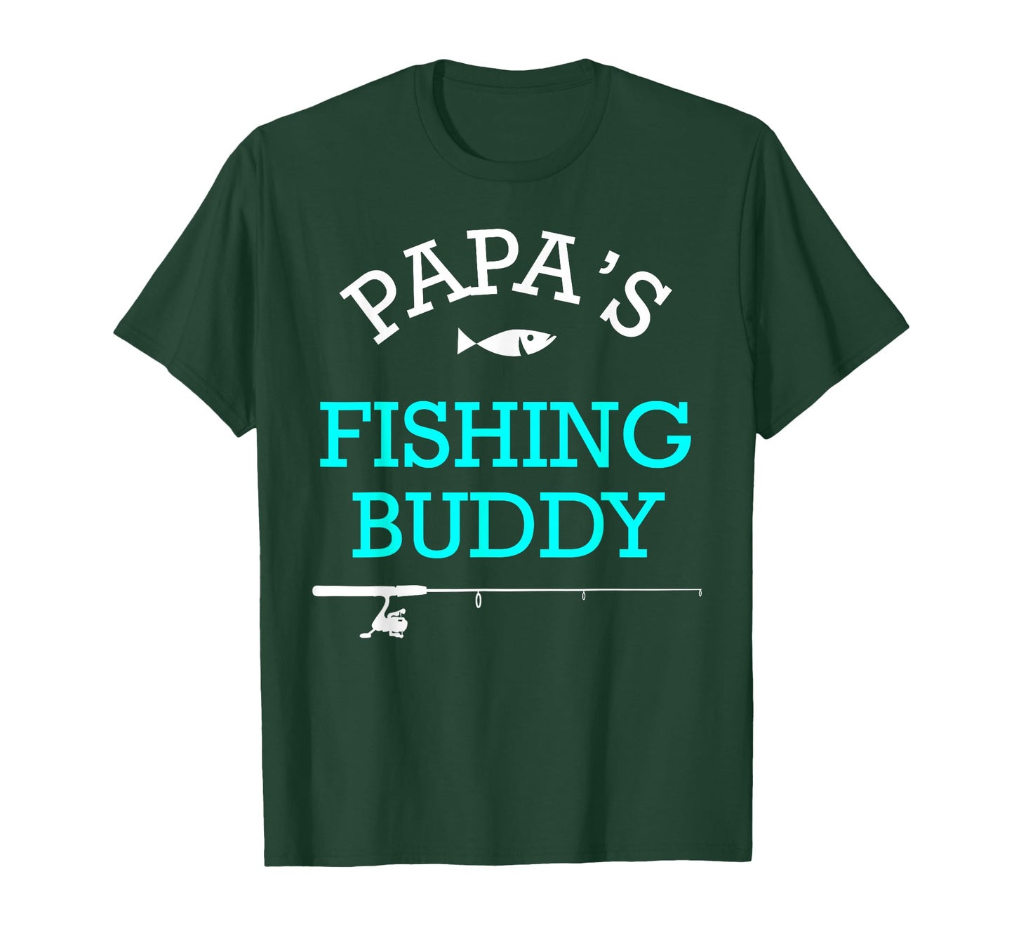 Papas Fishing Buddy Cute Kids Gift T-Shirt