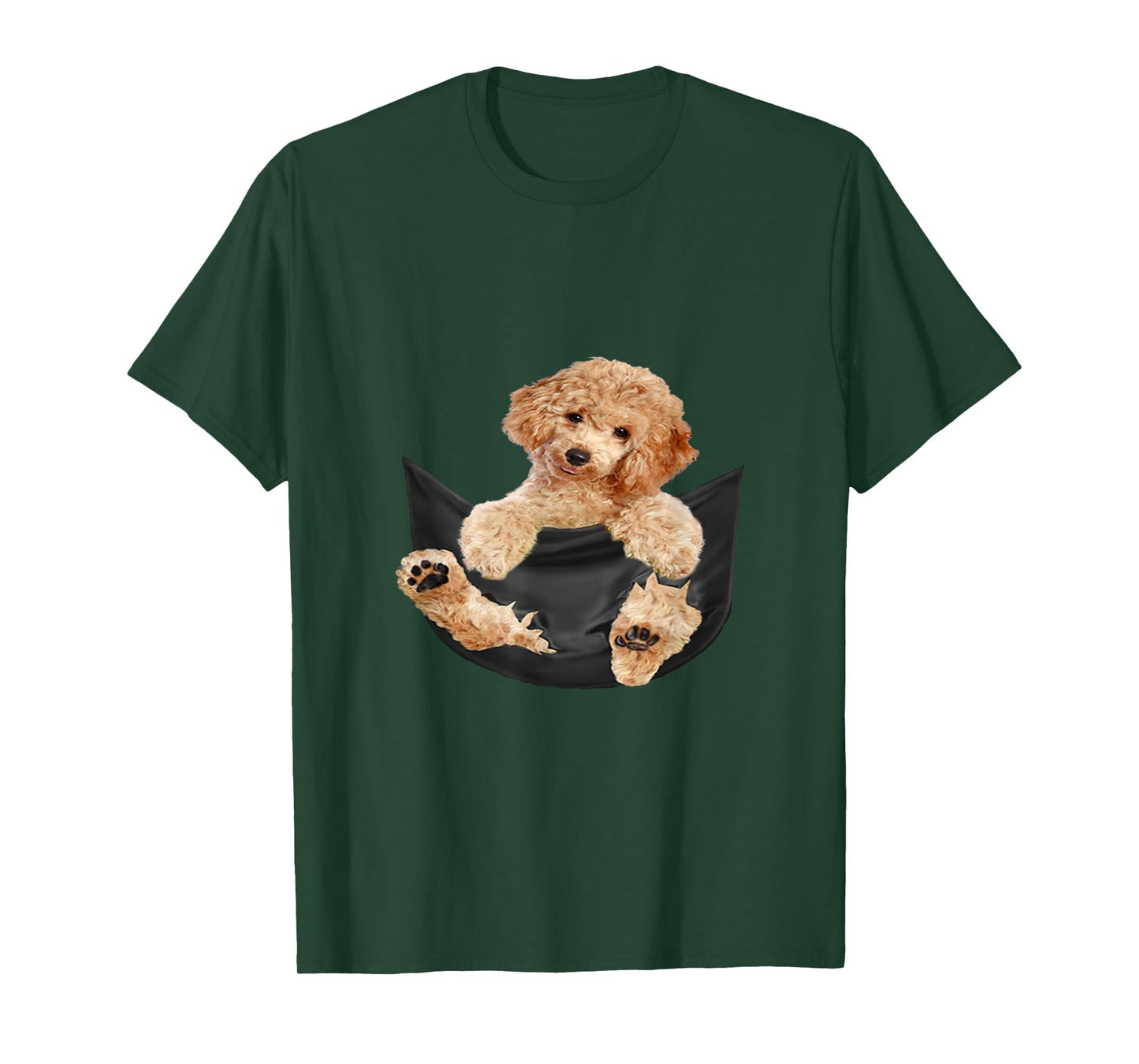 Dog Lovers Gifts Poodle In Pocket Funny Dog Men Women Girls Kids T-Shirt