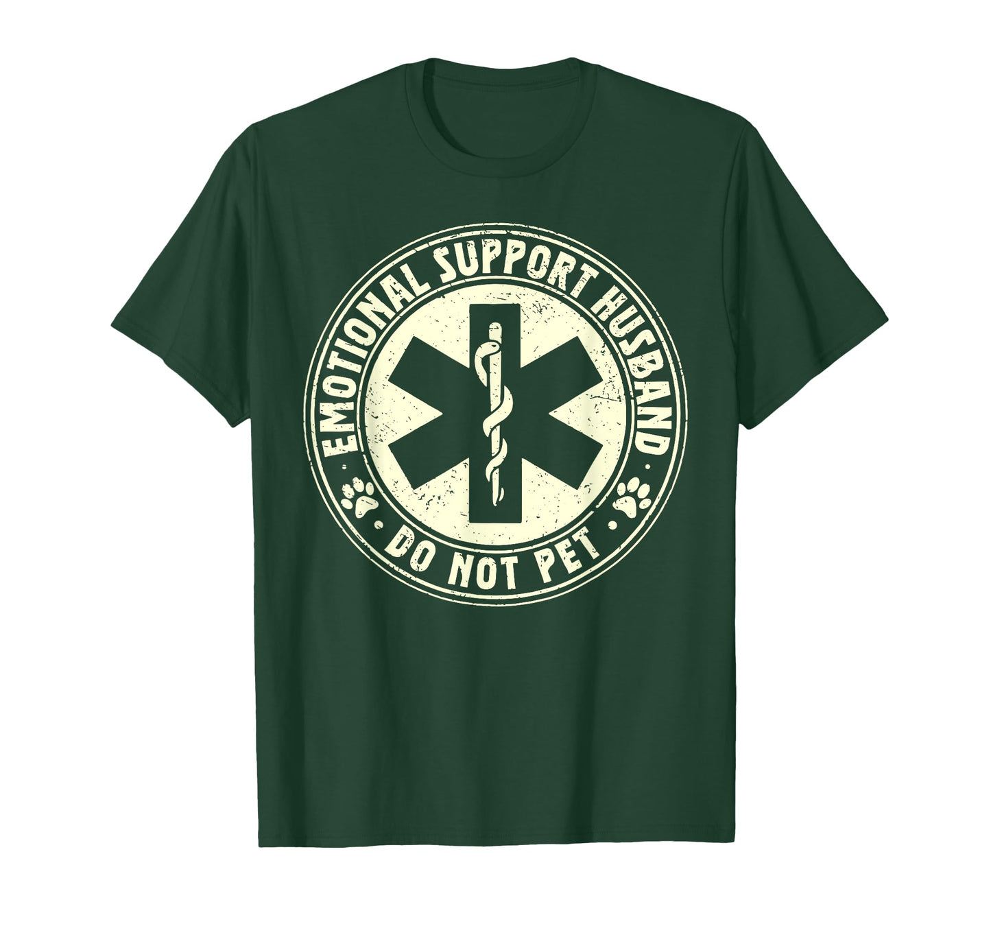 Vintage Do Not Pet Emotional Support Husband Funny T-Shirt