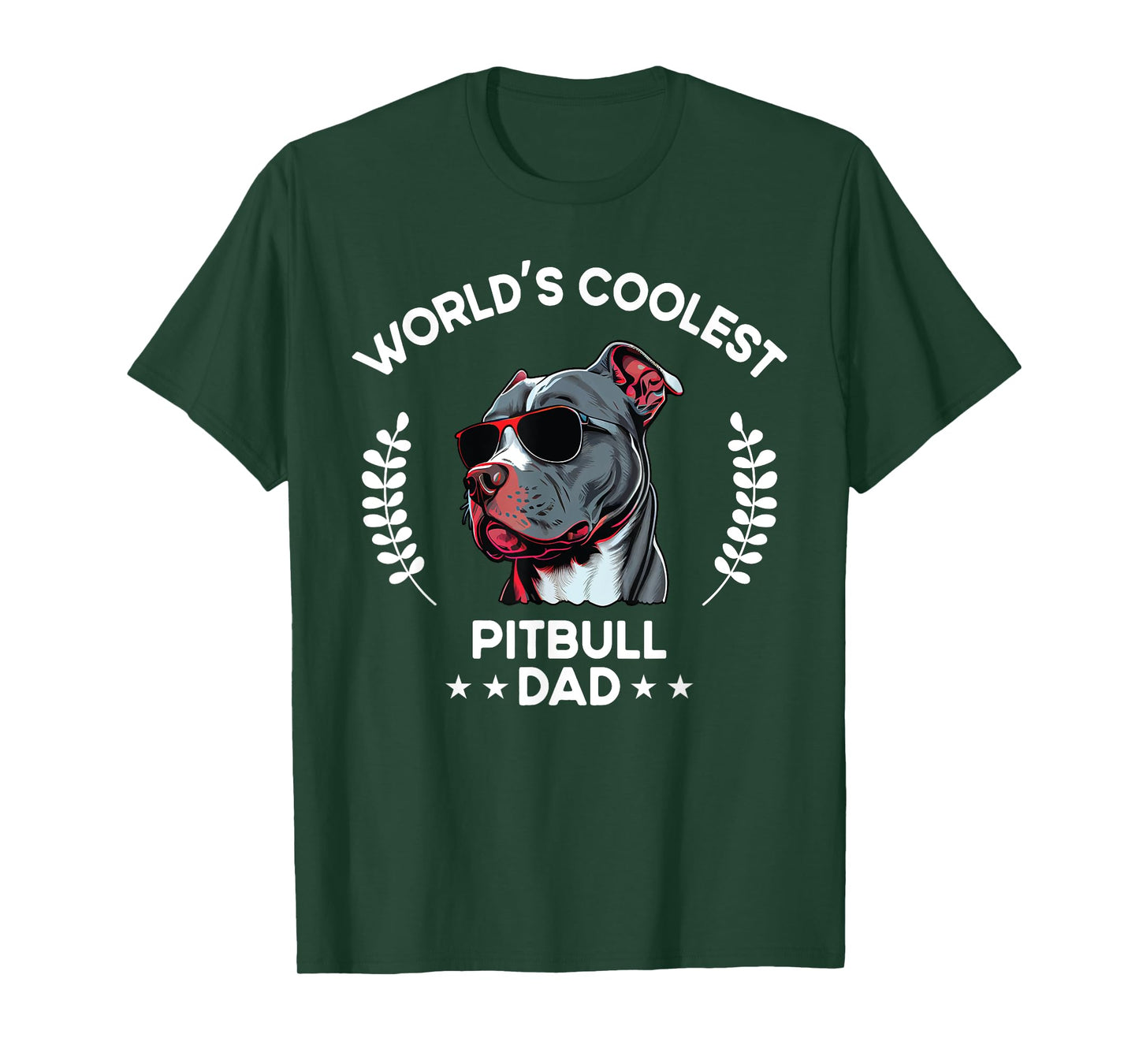 World's Coolest Dog Dad Papa - Men Pitbull T-Shirt