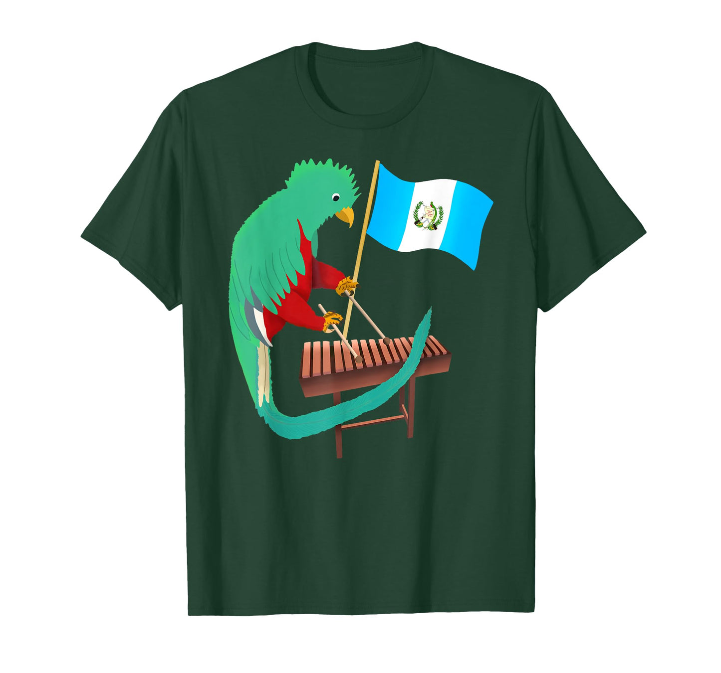 Guatemala Quetzal Chapin Antigua Guate Flag Tikal Marimba T-Shirt