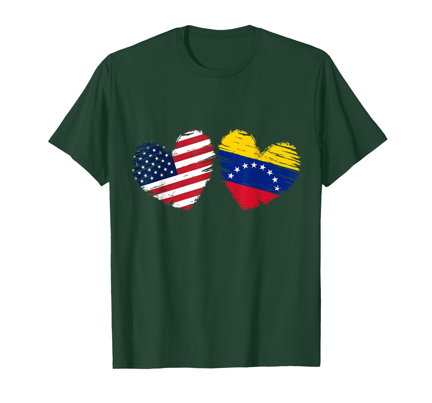 USA Venezuela Flag Heart Valentines Day Venezuelan American T-Shirt