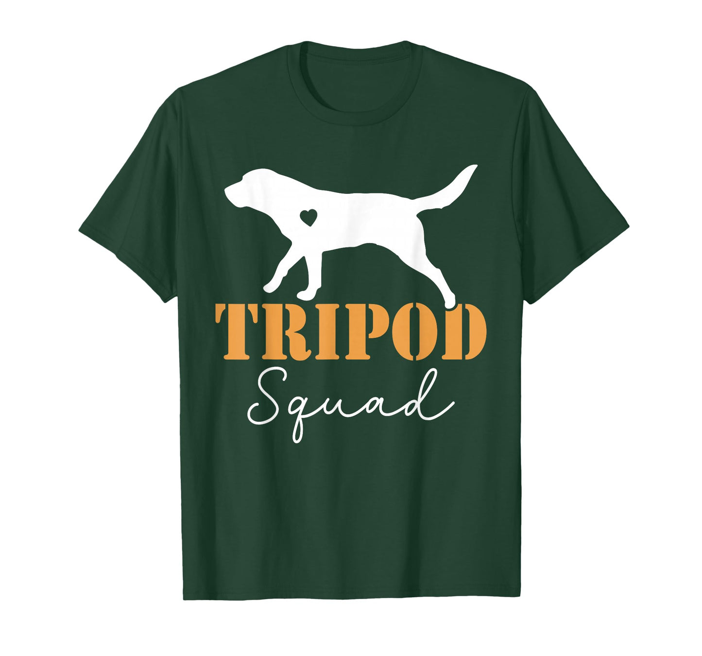 Tripod Squad, Right Back Leg Amputee, Tripaw Dogs T-Shirt