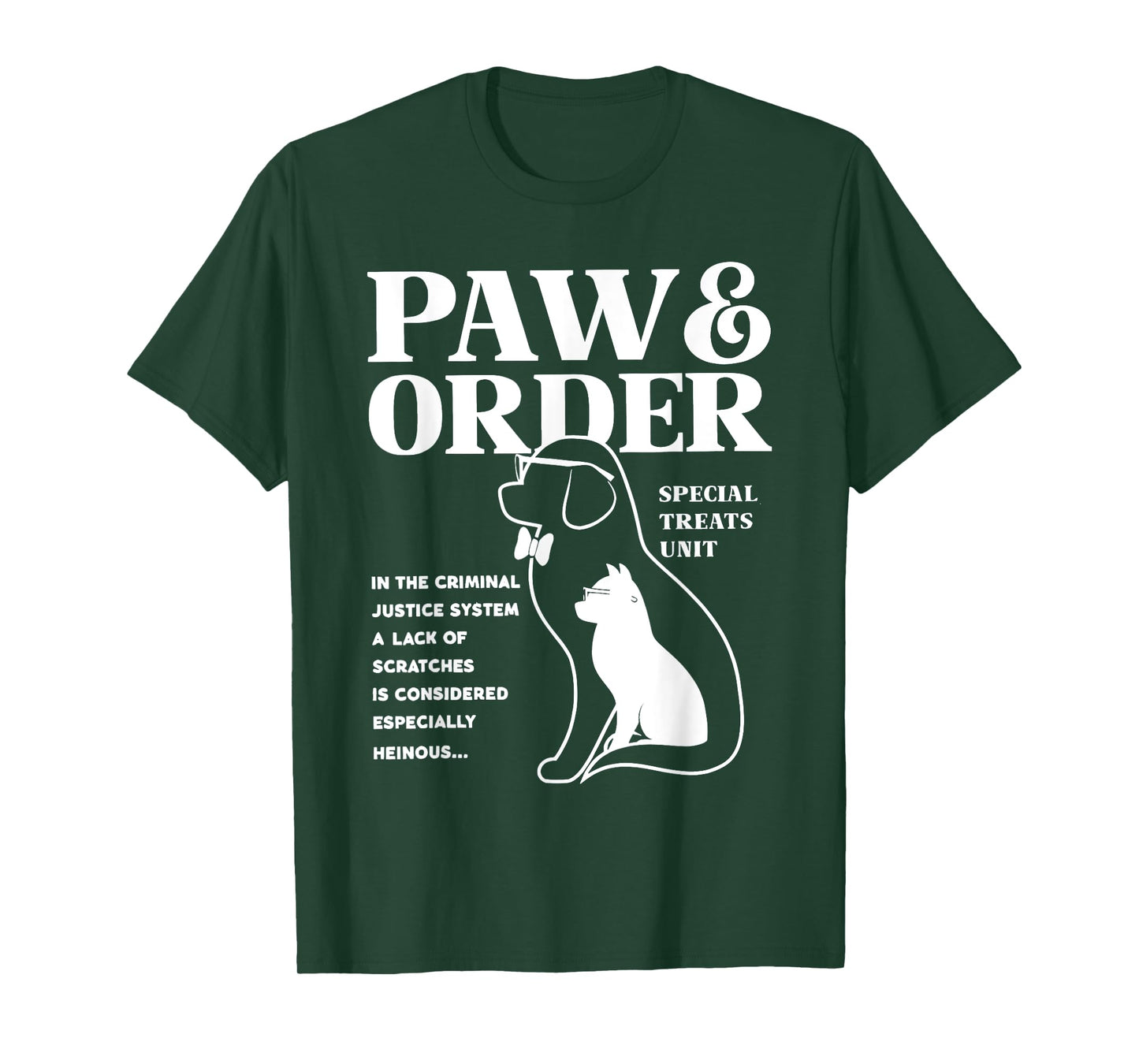 Paw and Order Special Treats Unit Cat And Dog T-Shirt