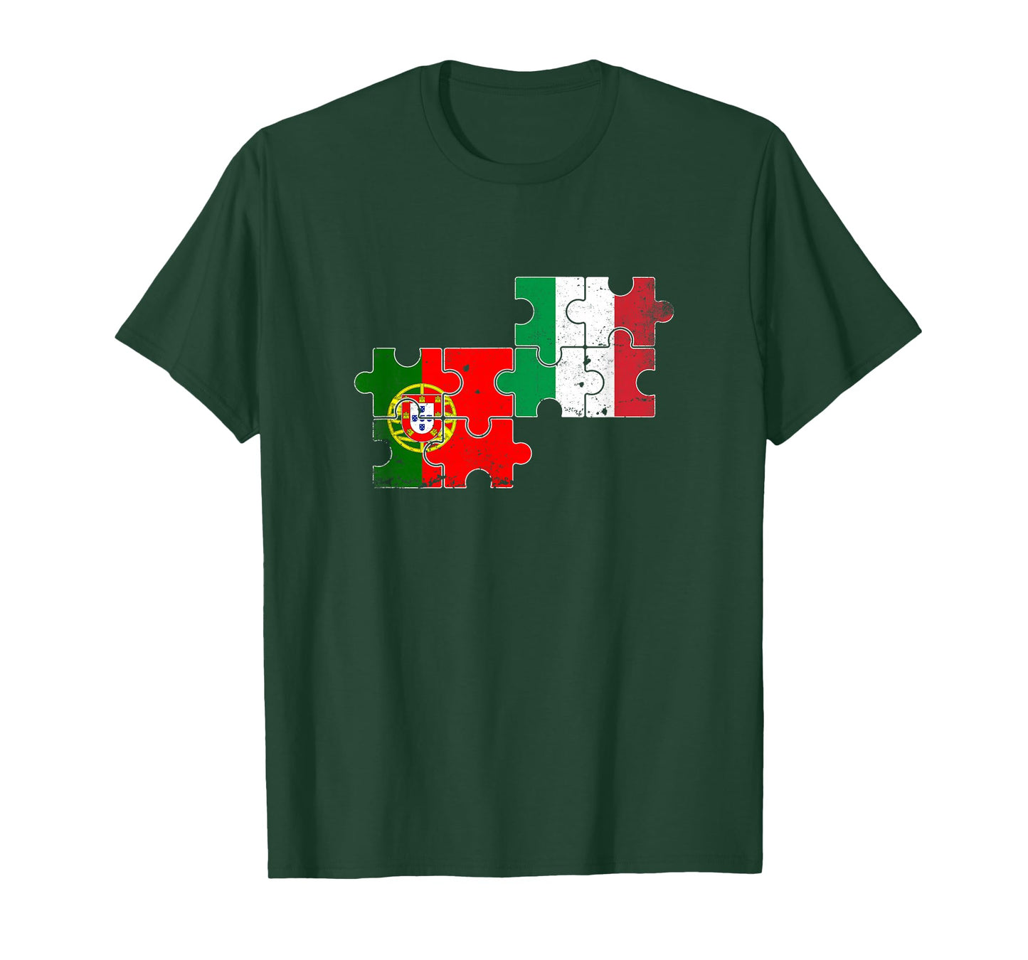 Portugal Italy Vintage Flag Italian Portuguese T-Shirt