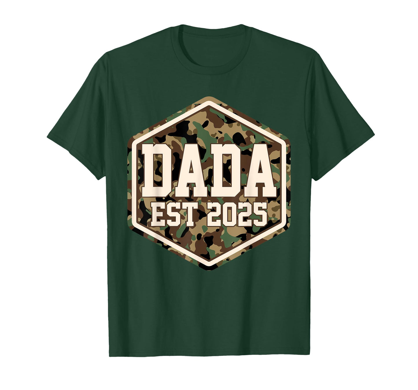 CAMO Dada Est 2025 Father's Day New Dada Baby Announcement T-Shirt
