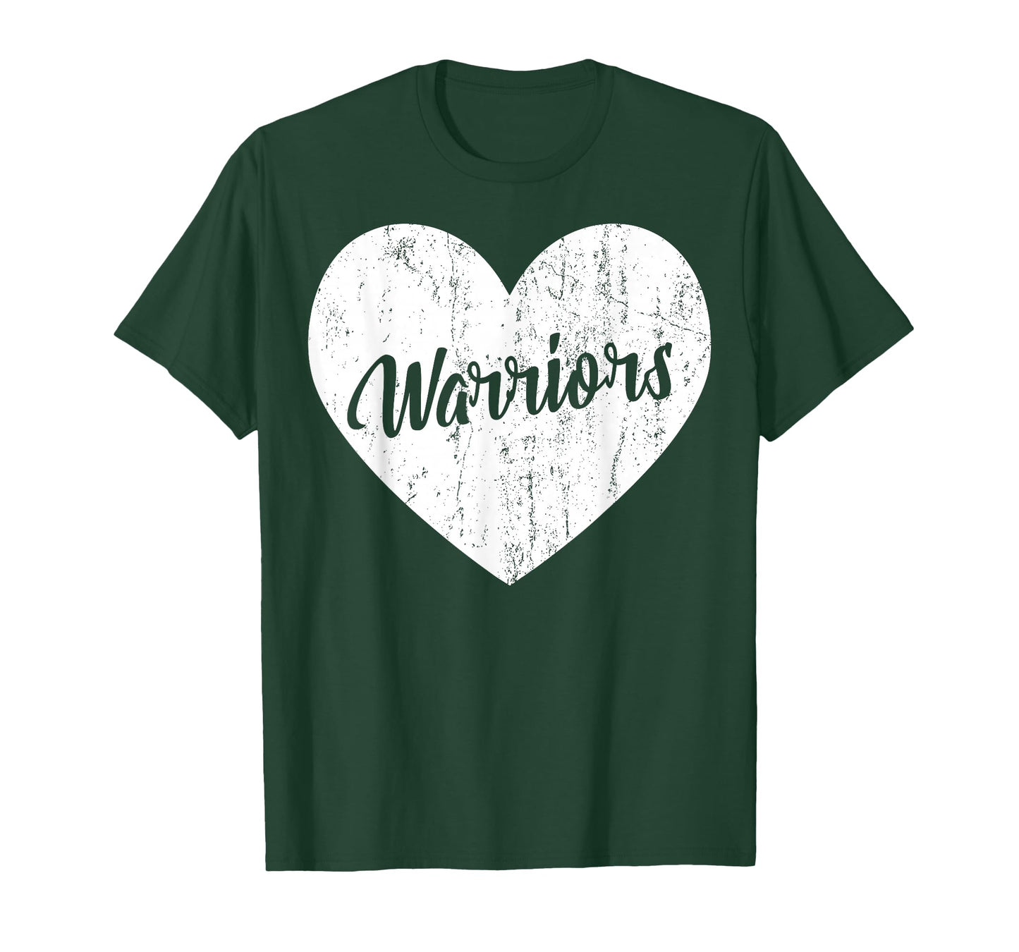 Warriors School Sports Fan Team Spirit Mascot Heart Gift T-Shirt