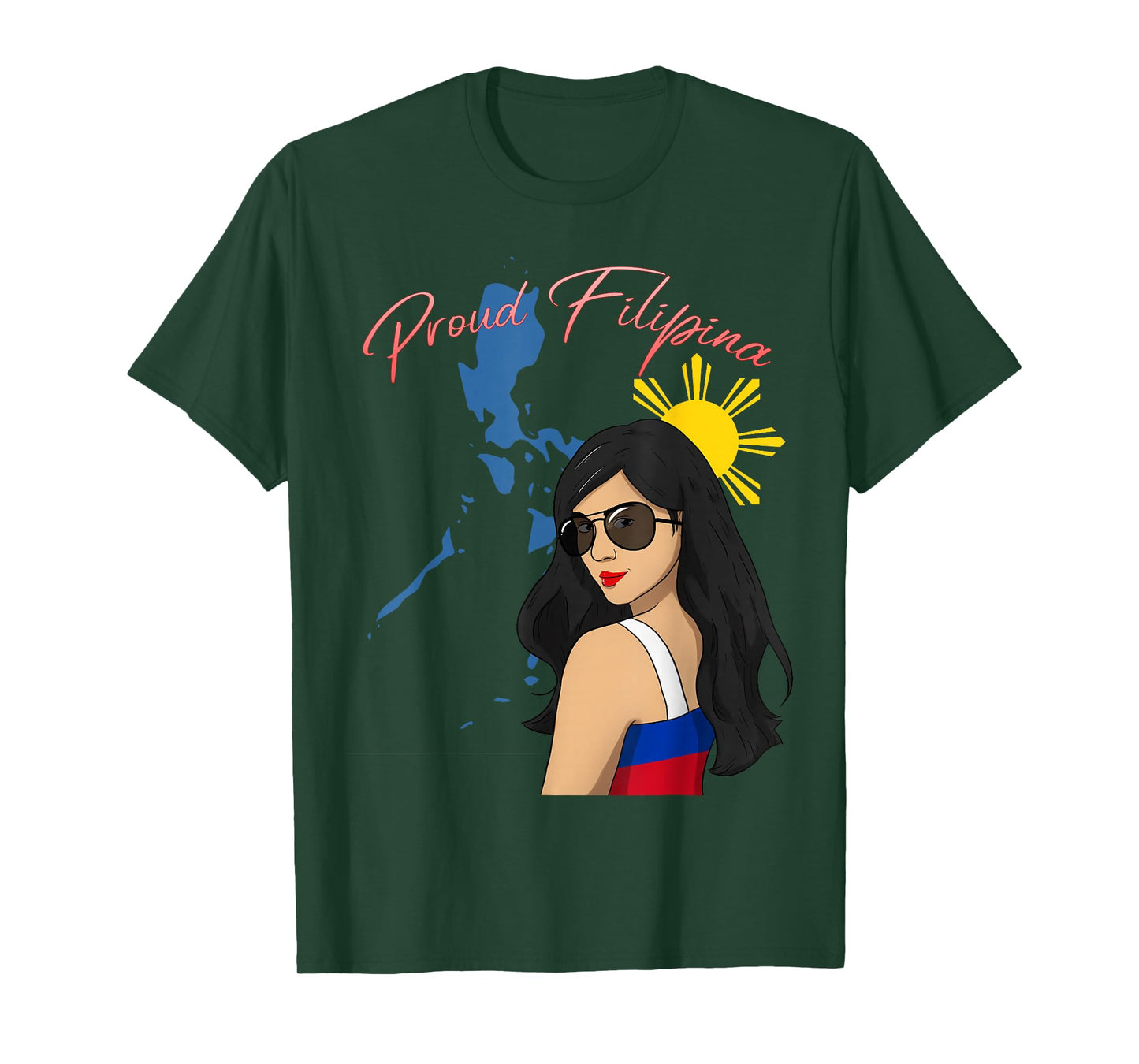 Philippines Girl Pinay Proud Filipina Filipino Flag Day T-Shirt