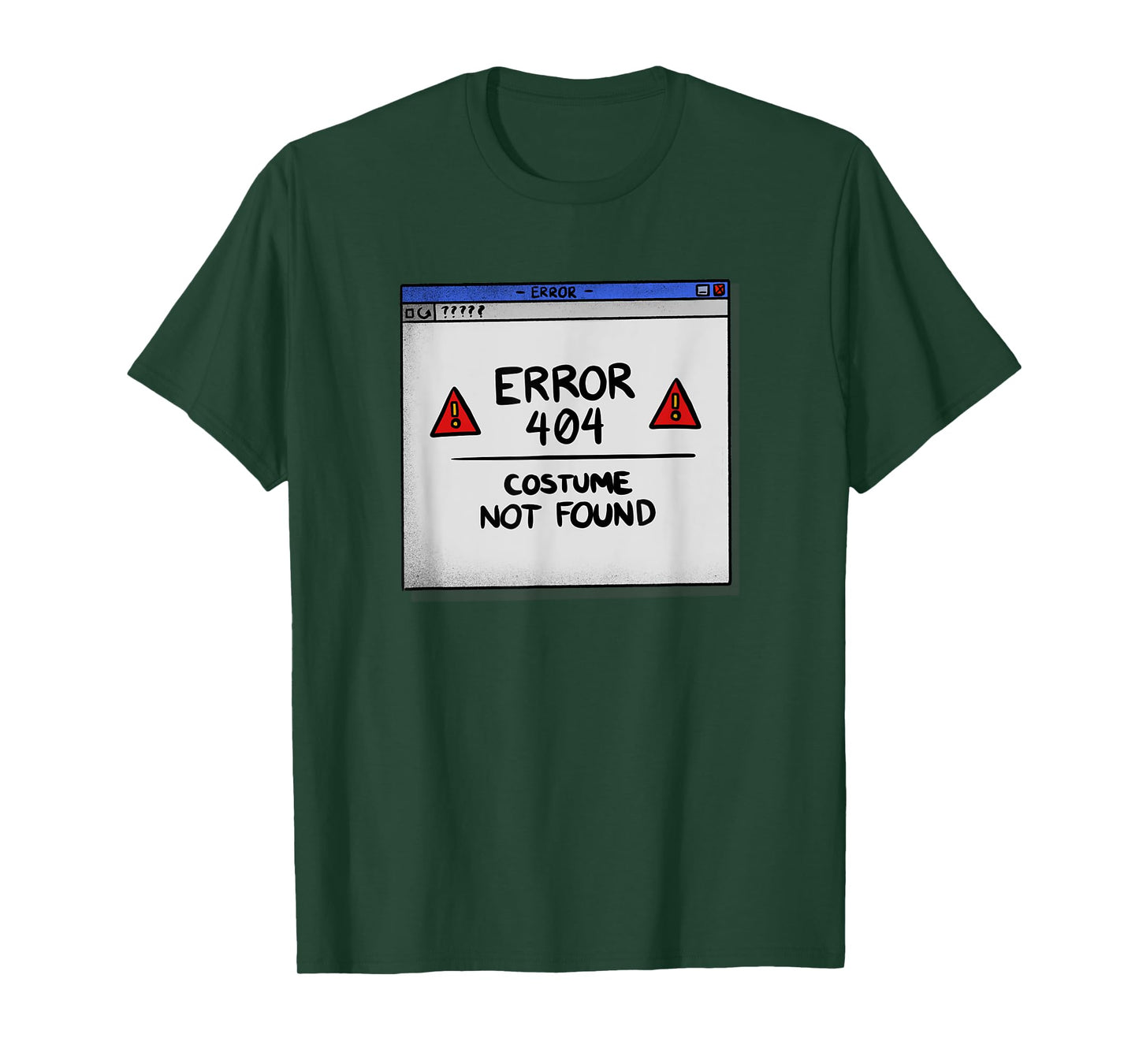 Error 404 Costume Not Found Lazy Halloween Costume Funny T-Shirt