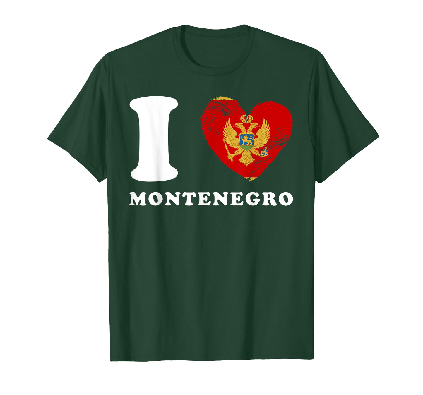 I Love Montenegro - Heart Flag Montenegro T-Shirt