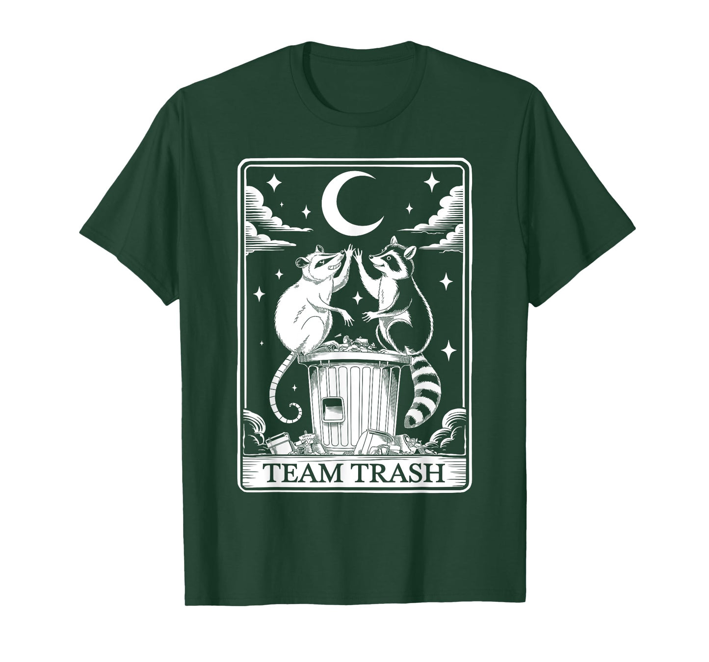 Opossum Raccoon Team Trash Tarot Card Gifts For Men Women T-Shirt