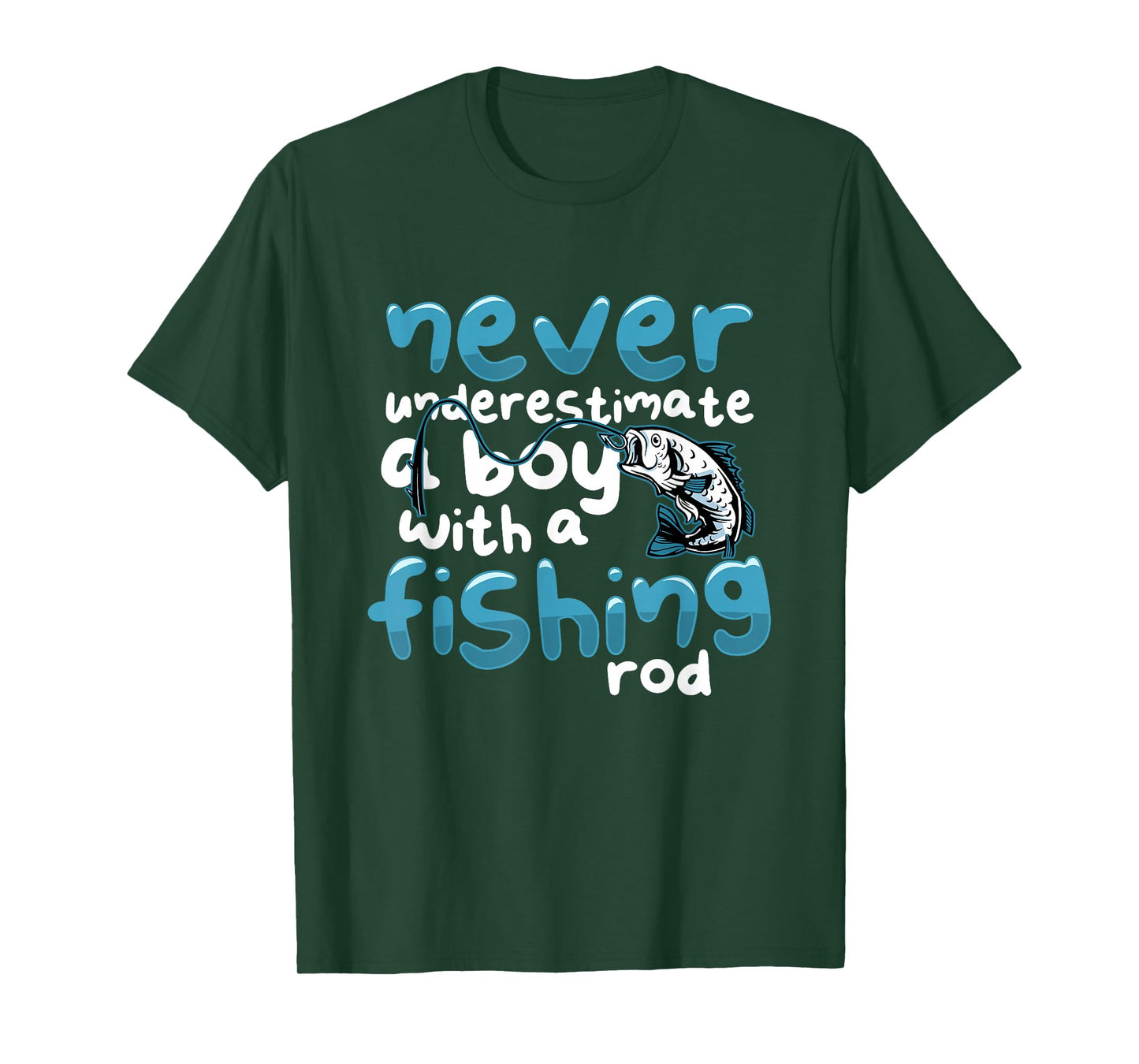 Never Underestimate A Boy With A Fishing Rod Angling T-Shirt