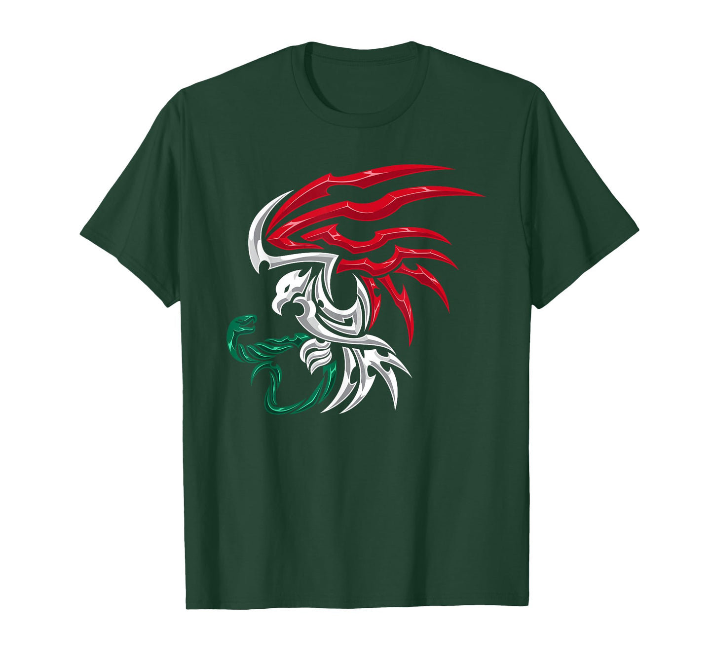 Mexico Flag - Mexican Coat of Arms Tribal Style T-Shirt
