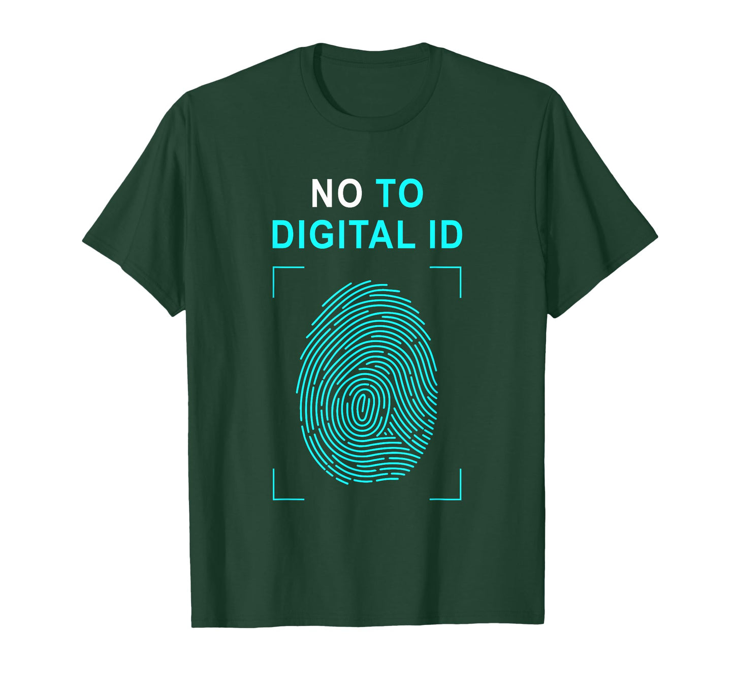 Say No to Digital ID – Freedom & Conservative Fingerprint T-Shirt