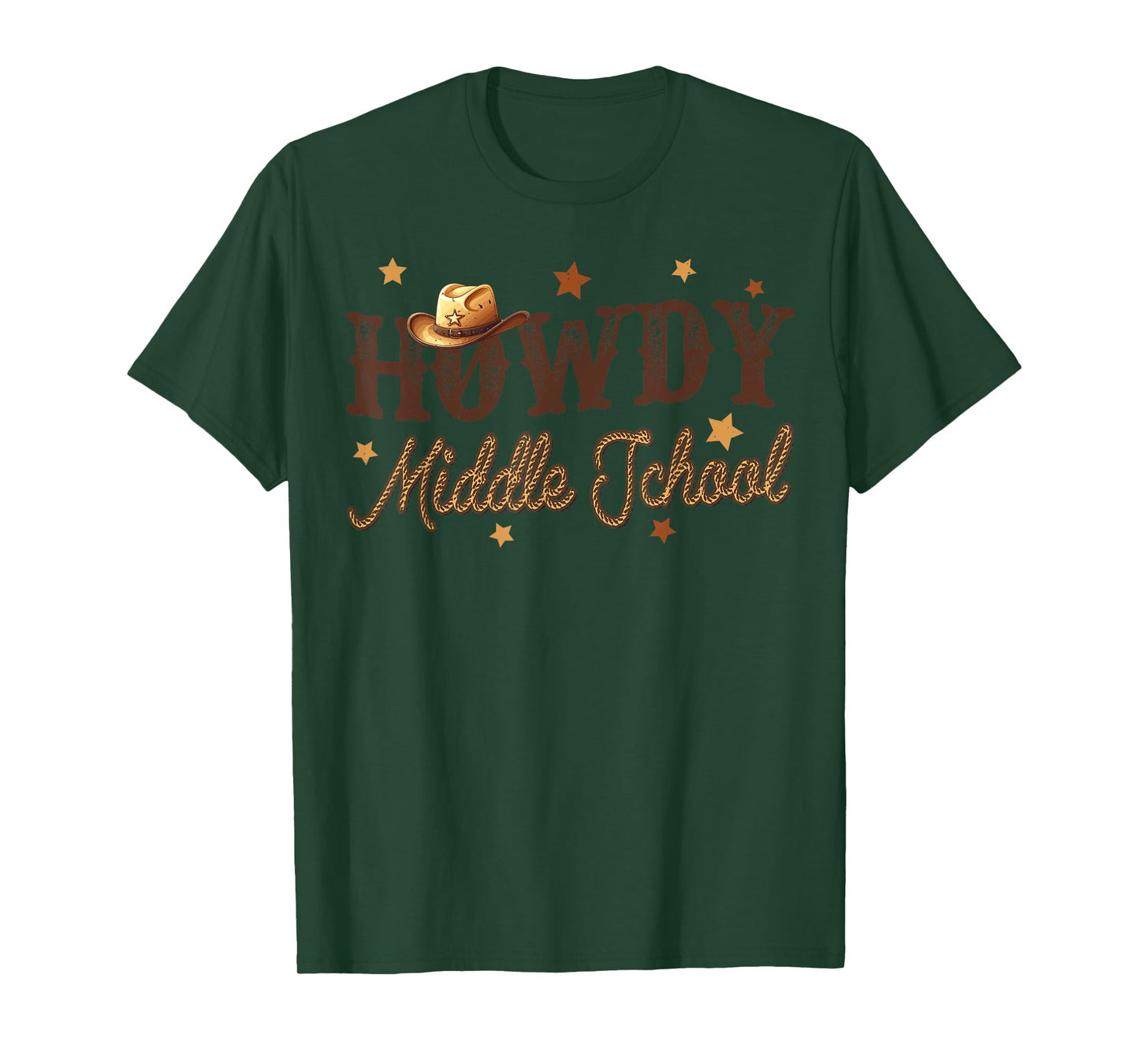 Cute Middle School Teacher Rodeo Western Howdy Middle School T-Shirt