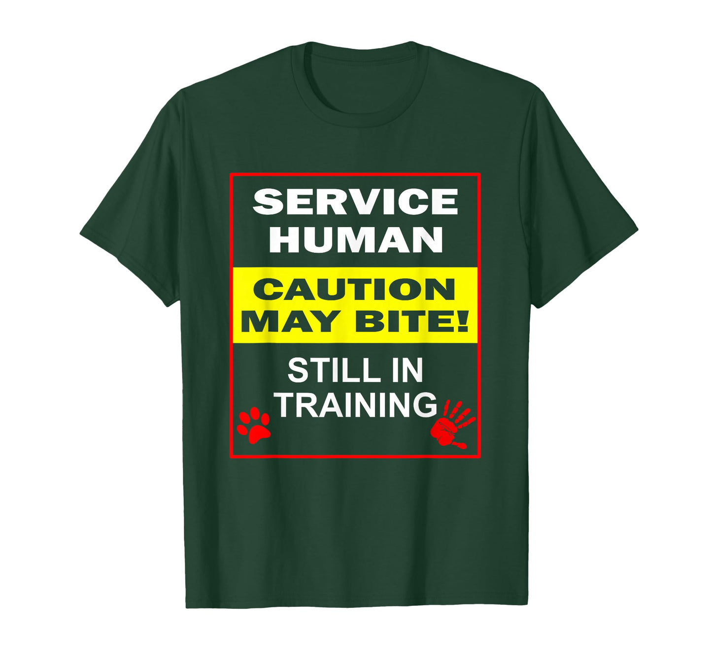 Service Dog in Training Funny Human Training Dog Walker T-Shirt