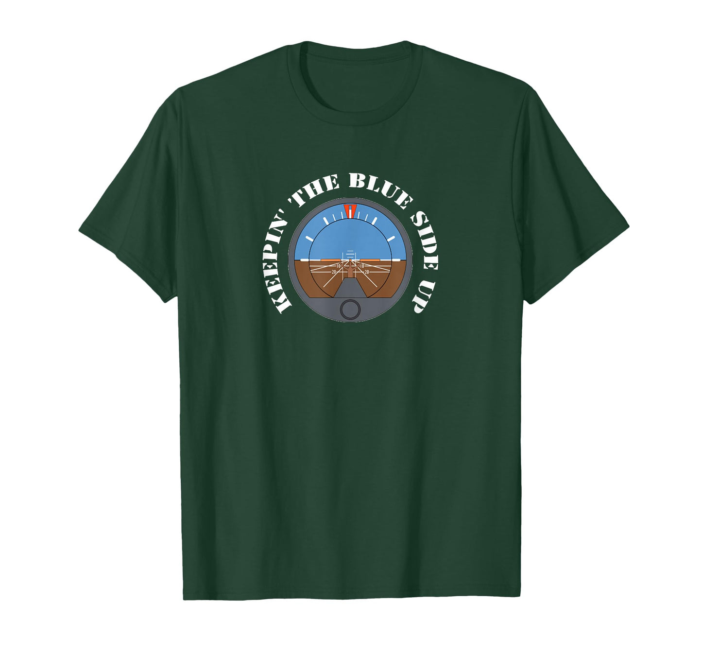Keep The Blue Side Up Pilot and Aviation Tee T-Shirt