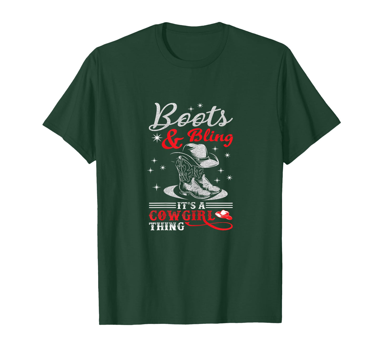 boots & bling it's a cowgirl thing Western T-Shirt