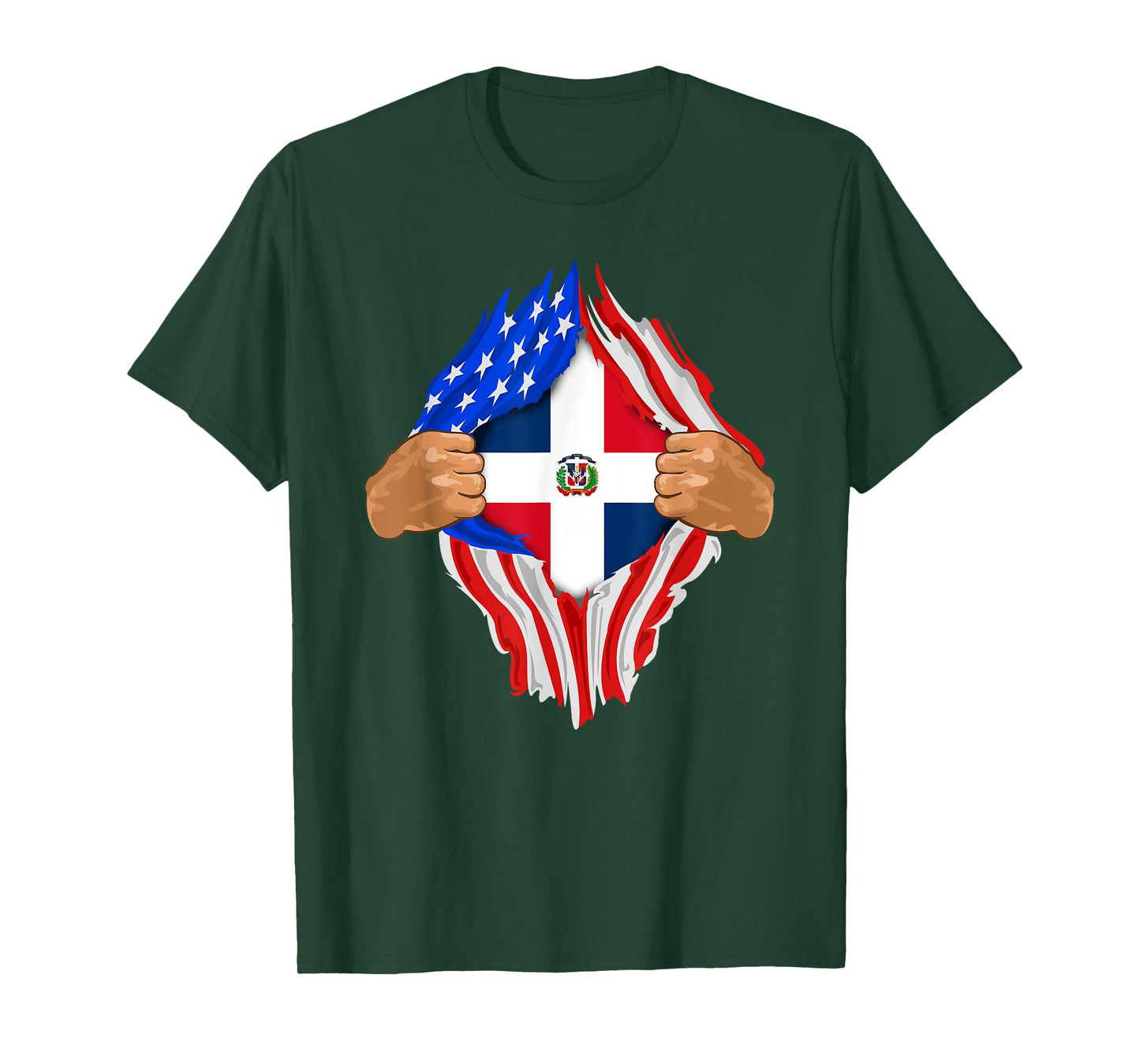 Dominican Blood Inside Me Dominican Republic Flag Gift T-Shirt