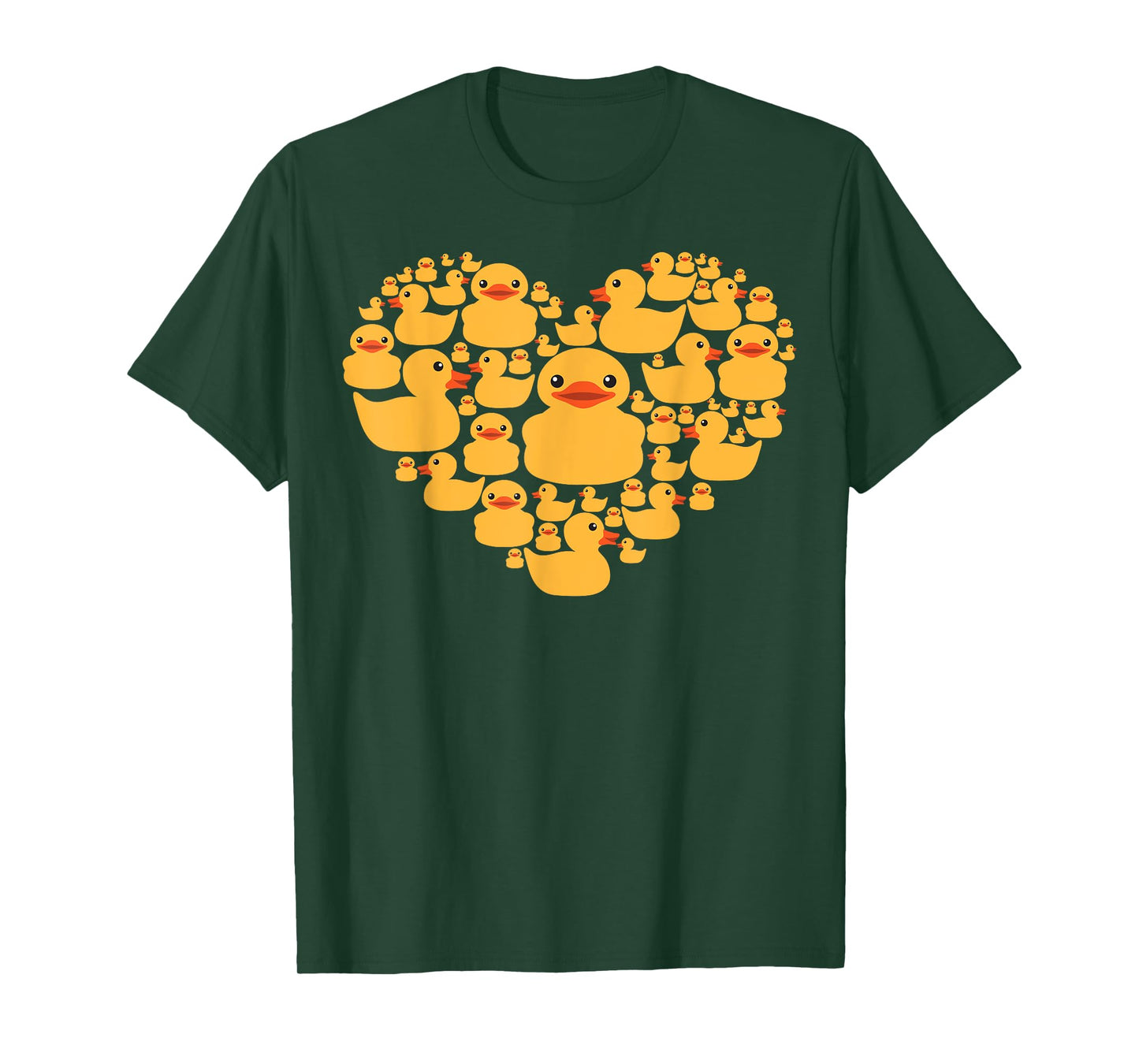 Funny Rubber Duck Gift For Men Women Cool Rubber Ducks Heart T-Shirt