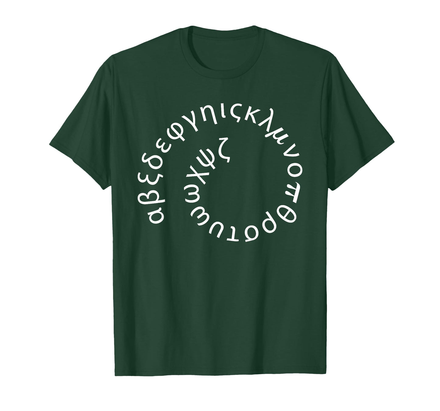 Spiral Alphabet Greek Letter Funny Greece Alphabet Symbol T-Shirt