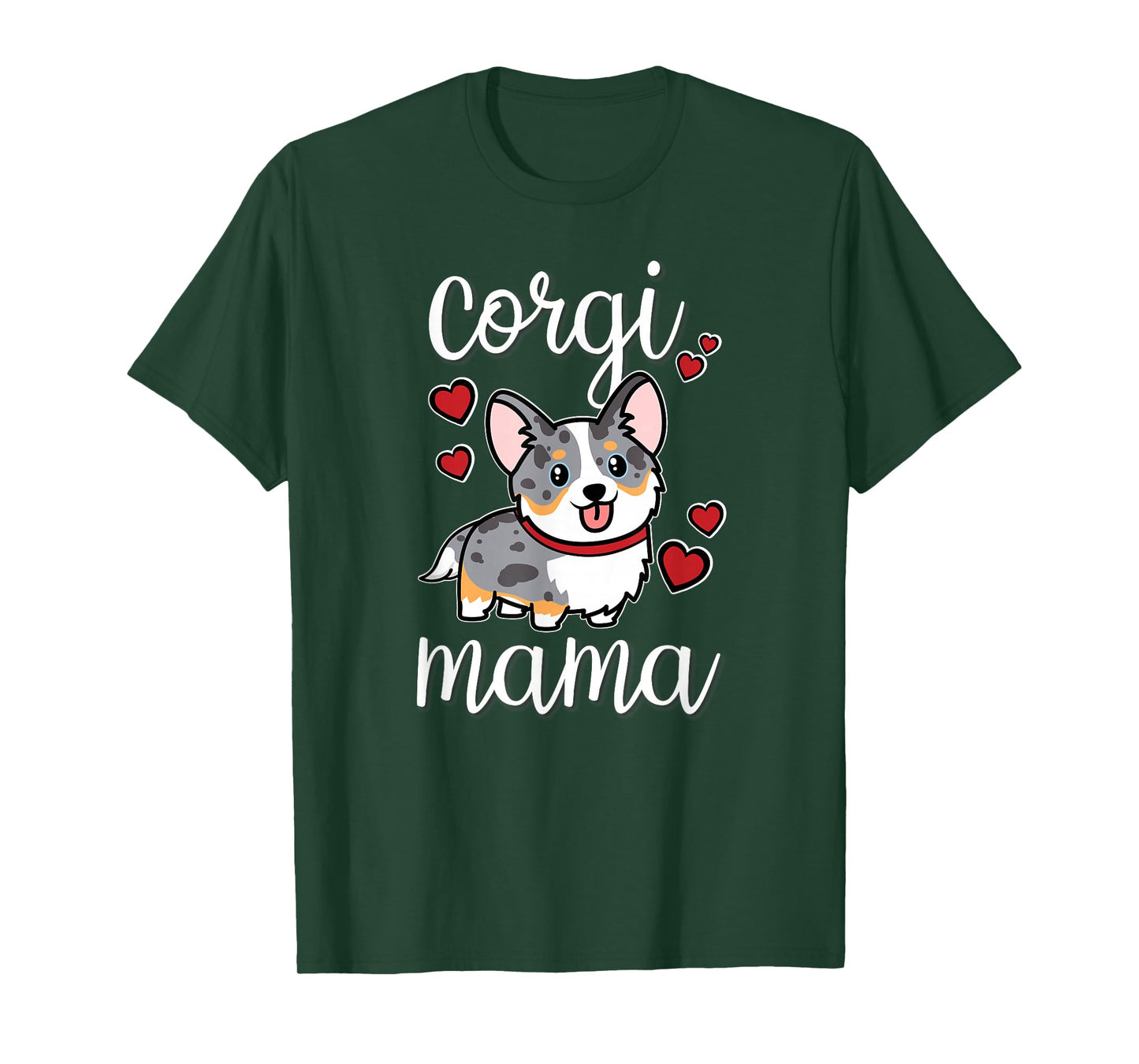 Funny Kawaii Mama Mom Cardigan Blue Merle Corgi Lover T-Shirt