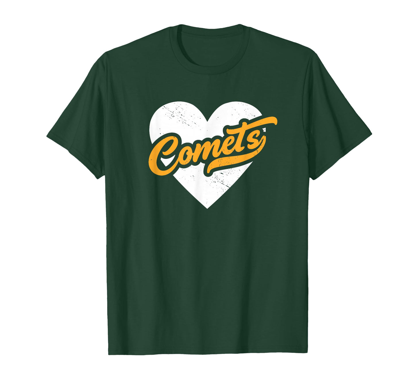 Vintage Comets High School Go Comets Pride Heart T-Shirt