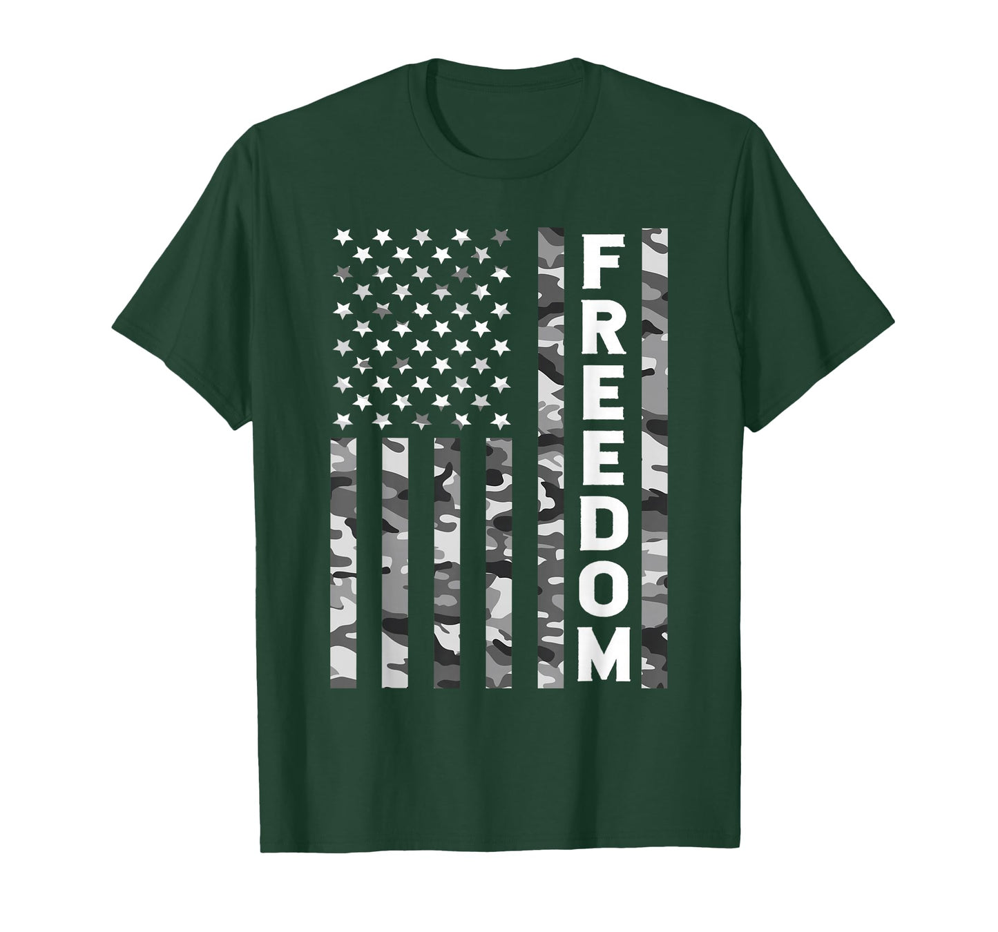 Vintage Freedom American Flag Camo T-Shirt